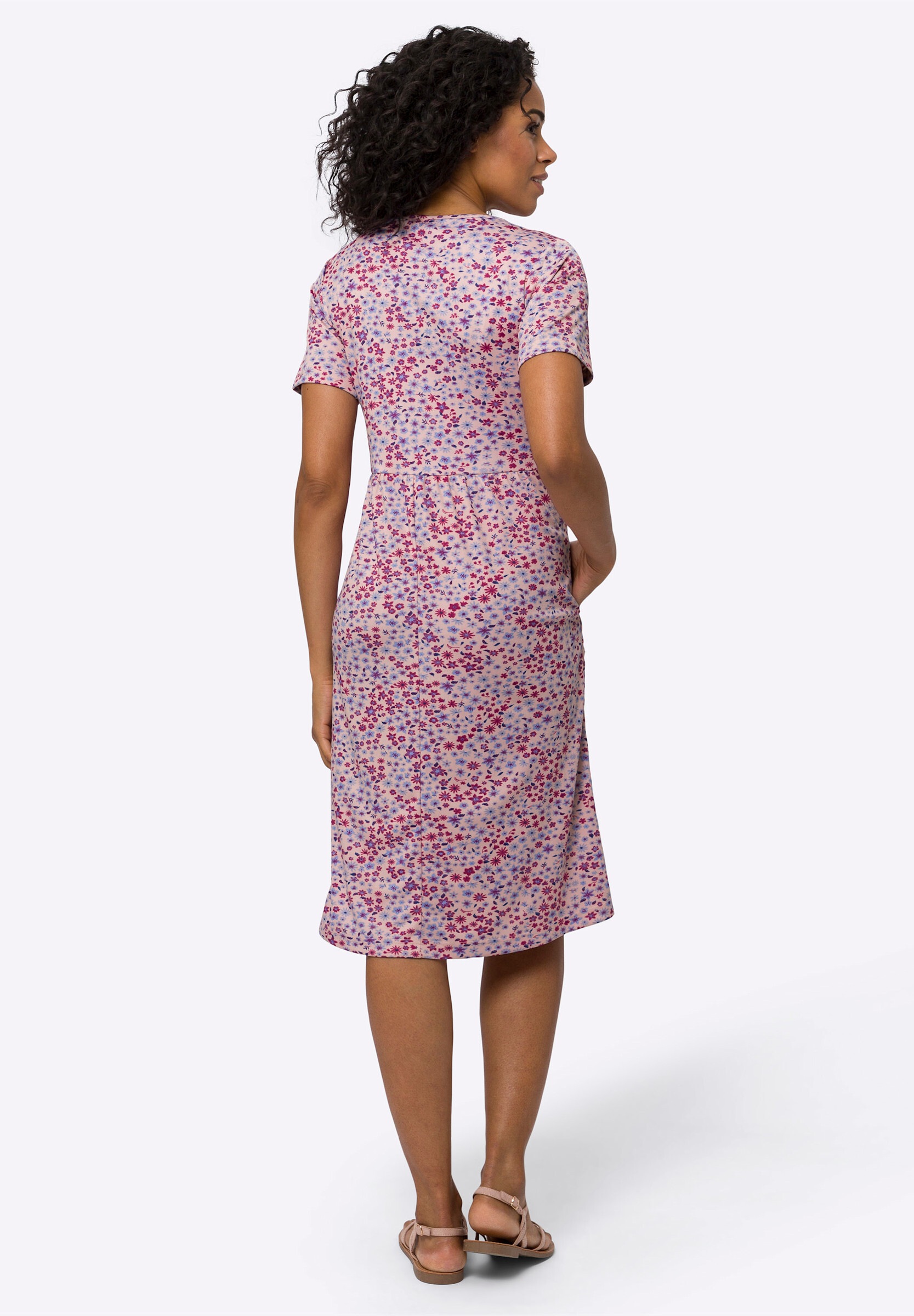 Sieh an! Shirtkleid »Jersey-Kleid Jerseykleid mit ausgestelltem Rockteil« Eingrifftasche