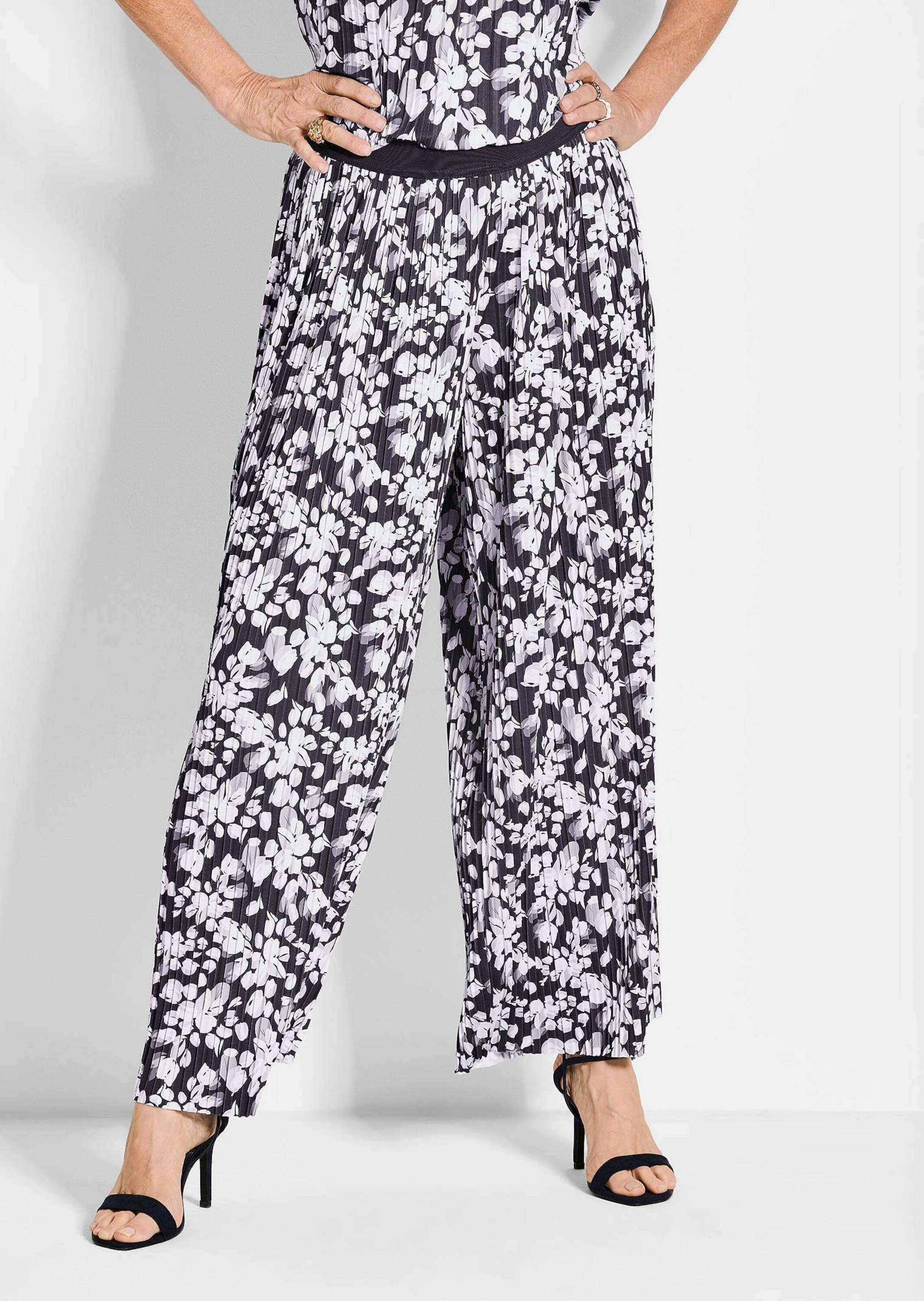 GOLDNER Schlupfhose »Florale, elegante VERA Hose«