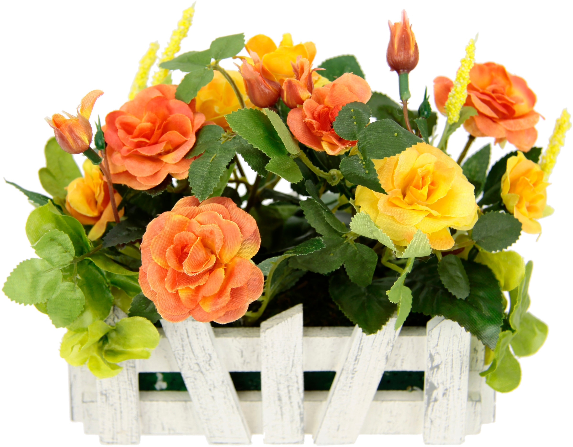 I.GE.A. Kunstblume »Wildrosen Zaun«, Rosenbusch Rosenblätter bei im Seidenblumen OTTO bestellen Blumen Künstliche