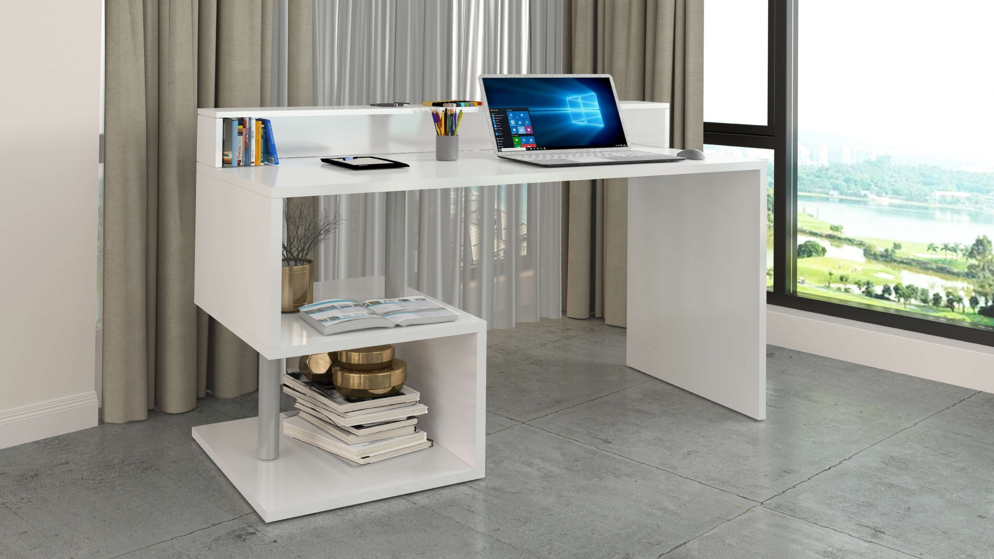 INOSIGN Schreibtisch »Esse, modernes Design«, in verschiedenen Breiten, mit und ohne Monitoraufsatz, Made in Italy