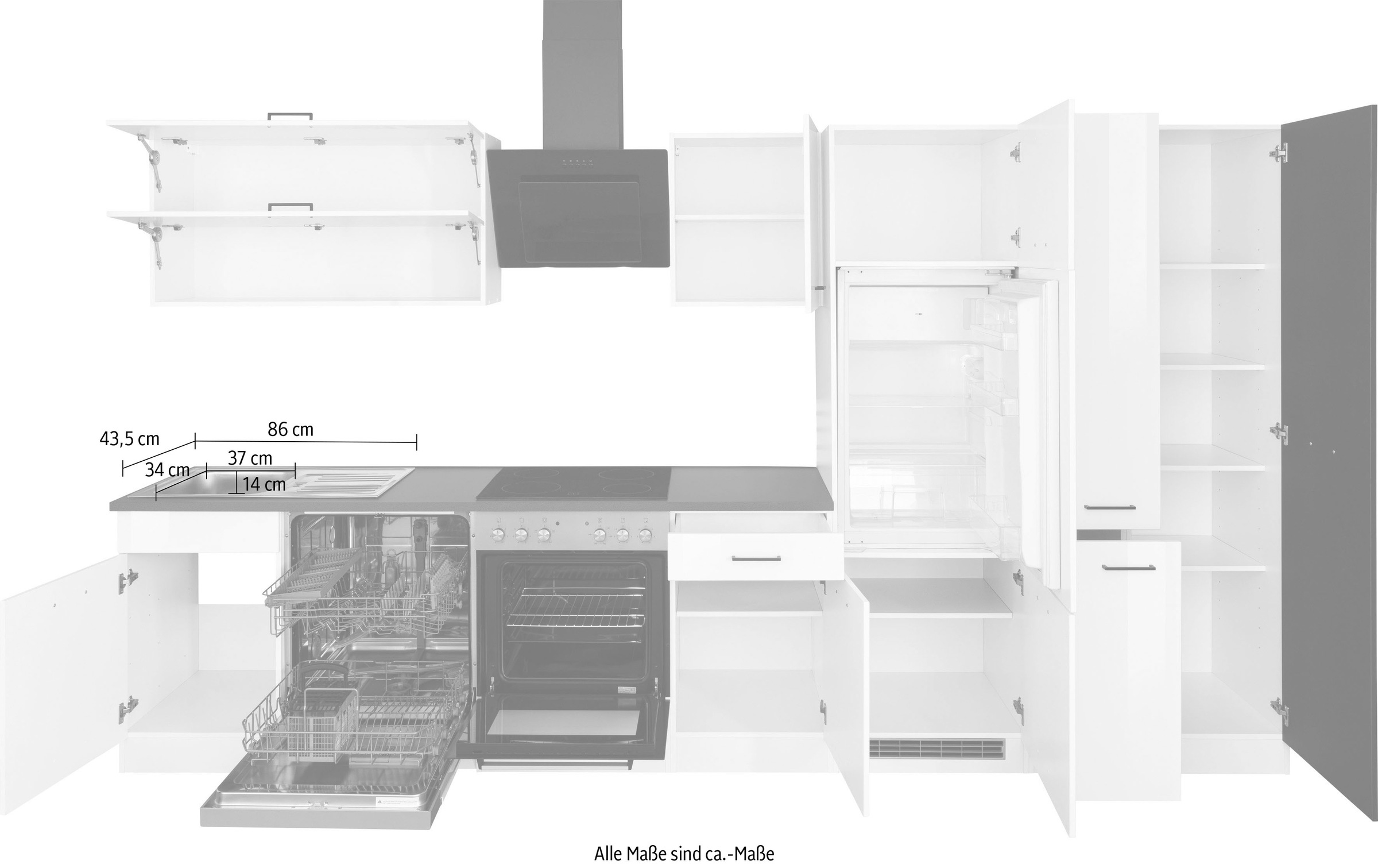 HELD MÖBEL Küchenzeile OTTO 360 kaufen »Trier«, E-Geräten, Breite cm bei mit