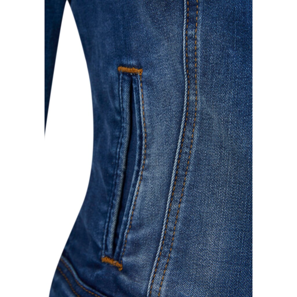 LTB Jeansblazer »ELLEN«, in figurbetonter Passform für eine tolle Silhouette und schrägem Reißverschluss