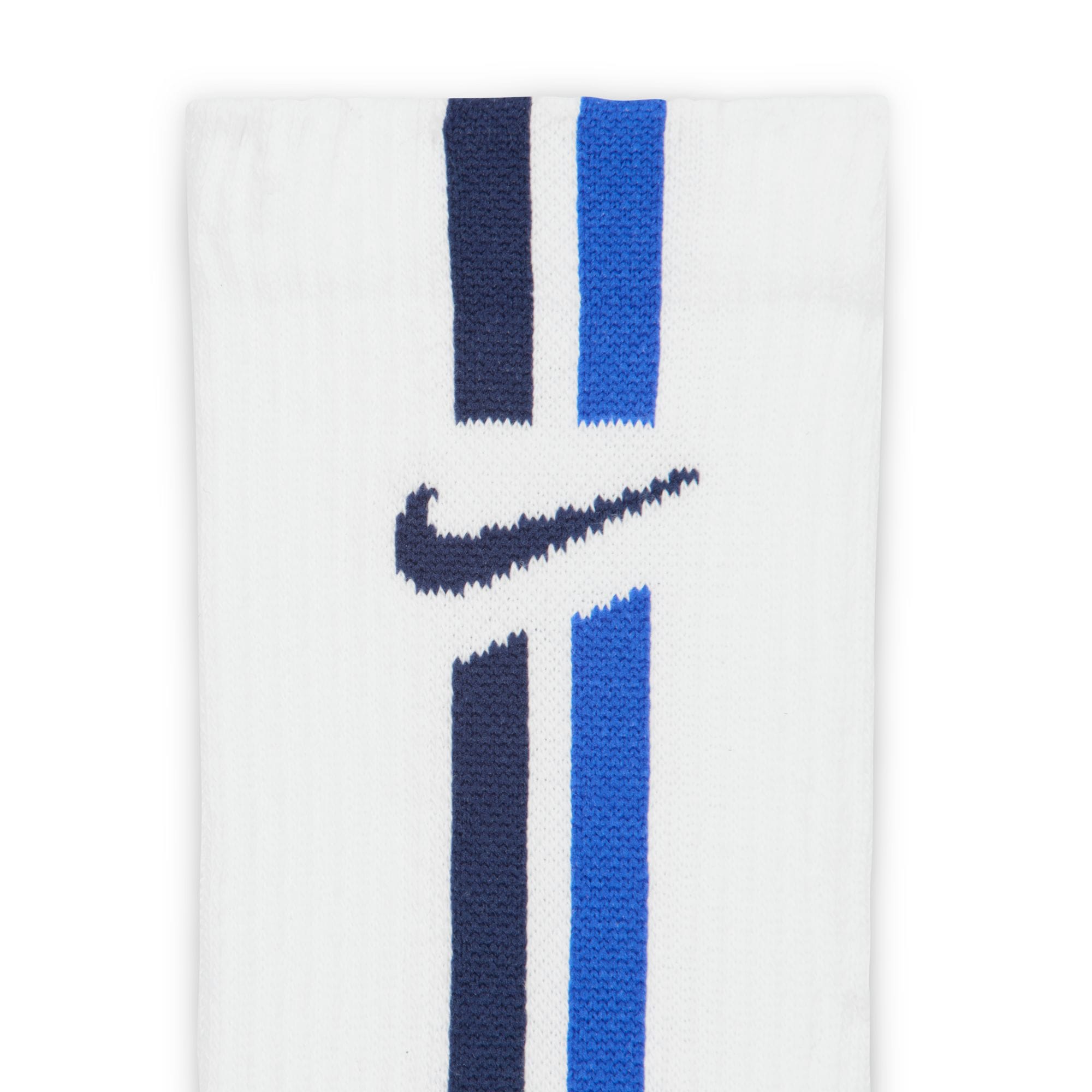 Nike Sportsocken »U NK ED ELVD CRW 3P STRIPE 144« 3er-Set, aus Baumwolle, Polyester und Elasthan, neutraler Schnitt
