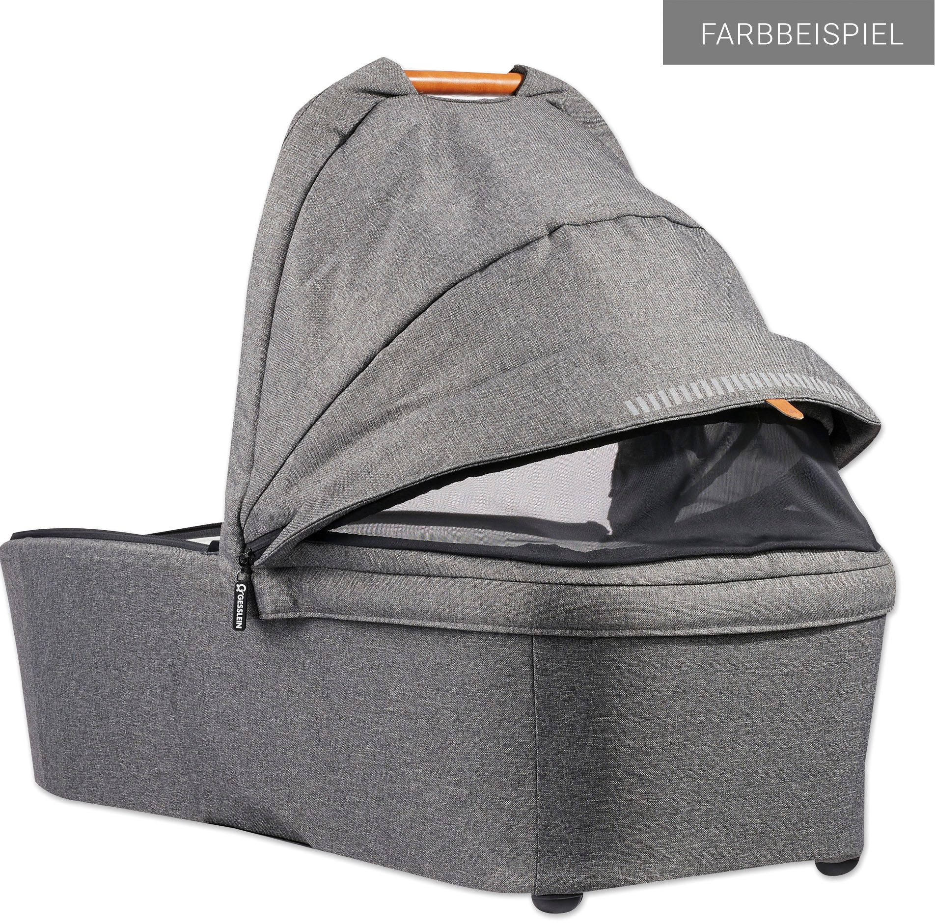 Gesslein Kombi-Kinderwagen »FX4 Soft+ mit Aufsatz Life, schwarz/cognac, eisblau«, mit Babywanne C3 und Babyschalenadapter