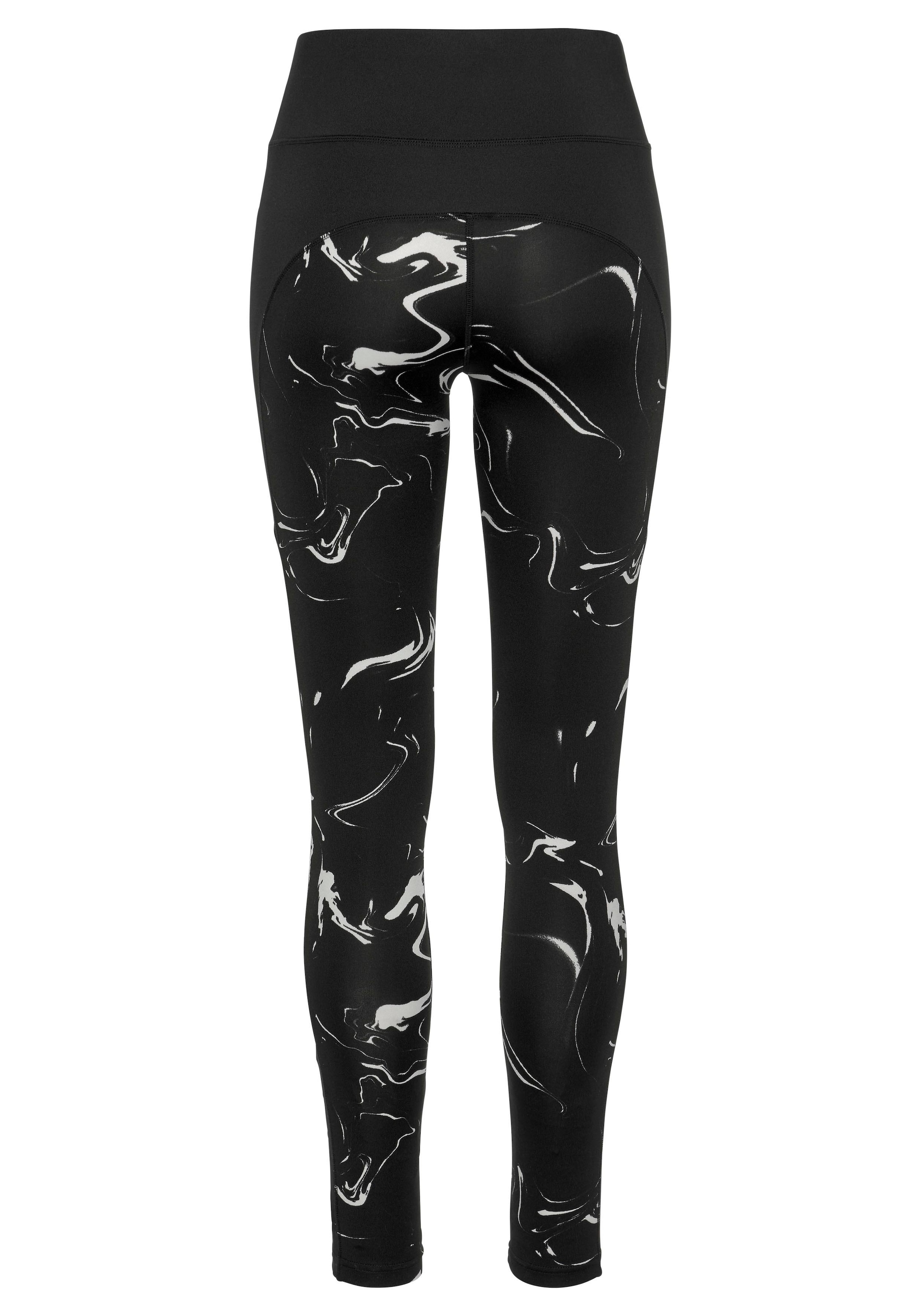 LASCANA ACTIVE Leggings »-Sporthose Black Marble«, mit Mesh