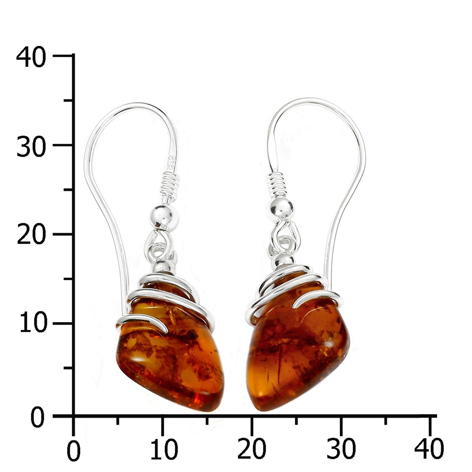 OSTSEE-SCHMUCK Paar Ohrhänger »- Danica - Silber 925/000 - Bernstein«