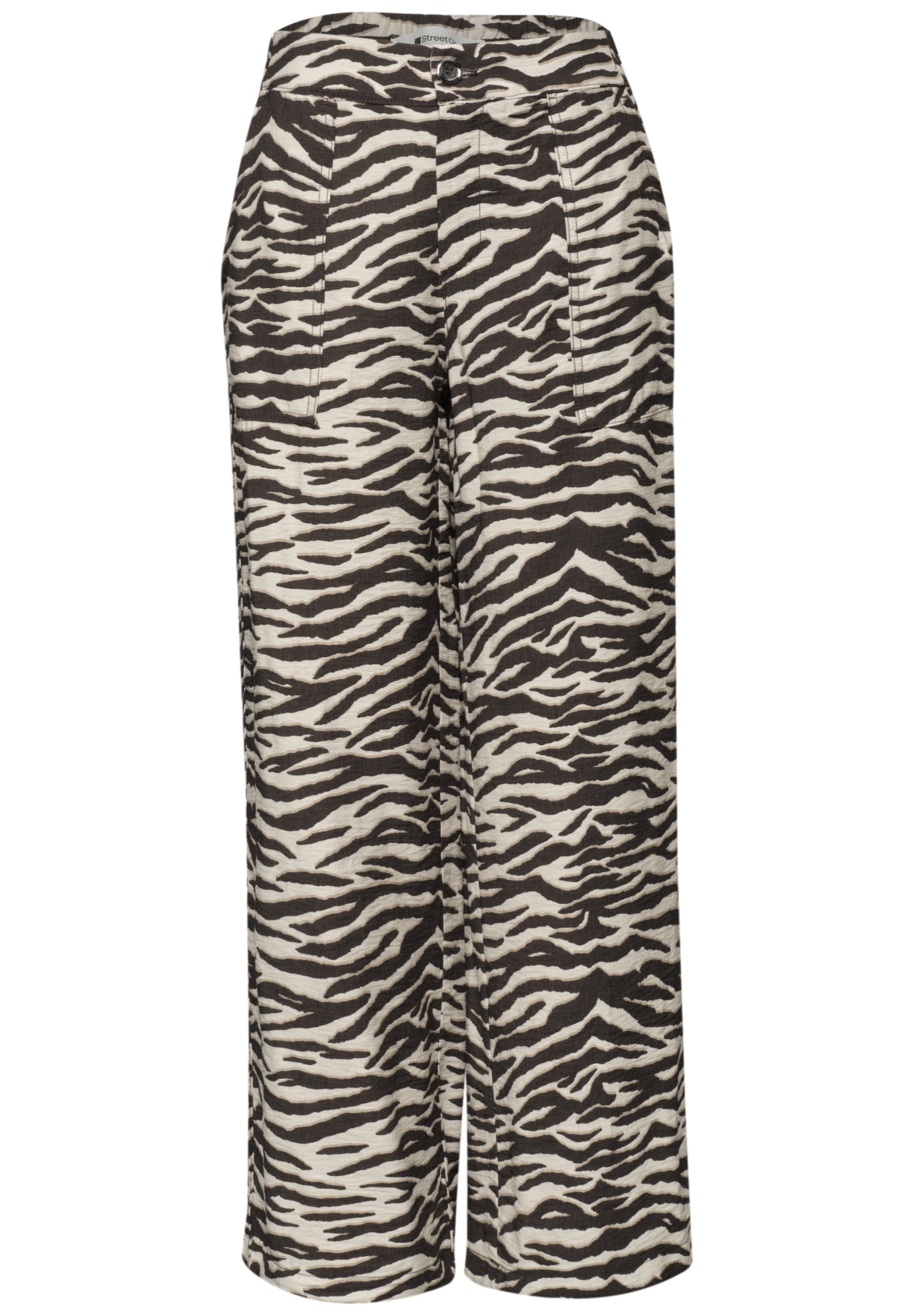 STREET ONE Stoffhose  im Loose Fit mit Animal Print