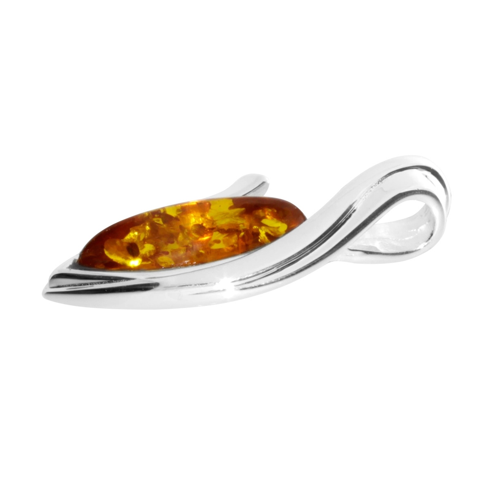 OSTSEE-SCHMUCK Kettenanhänger »- Gleiter-Rikke - Silber 925/000 - Bernstein«