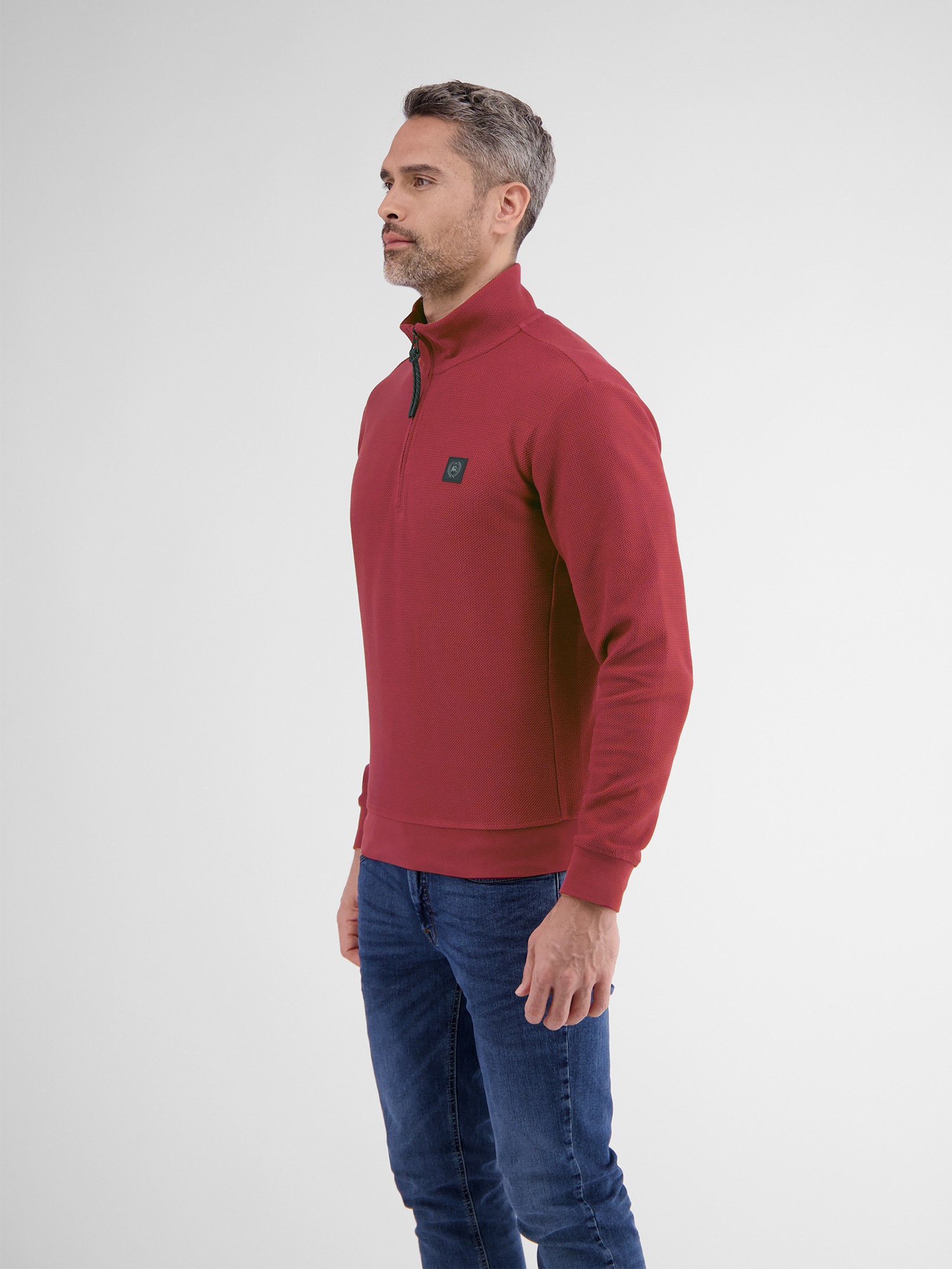 LERROS Sweatshirt »LERROS Troyer-Sweatshirt in Strukturqualität«