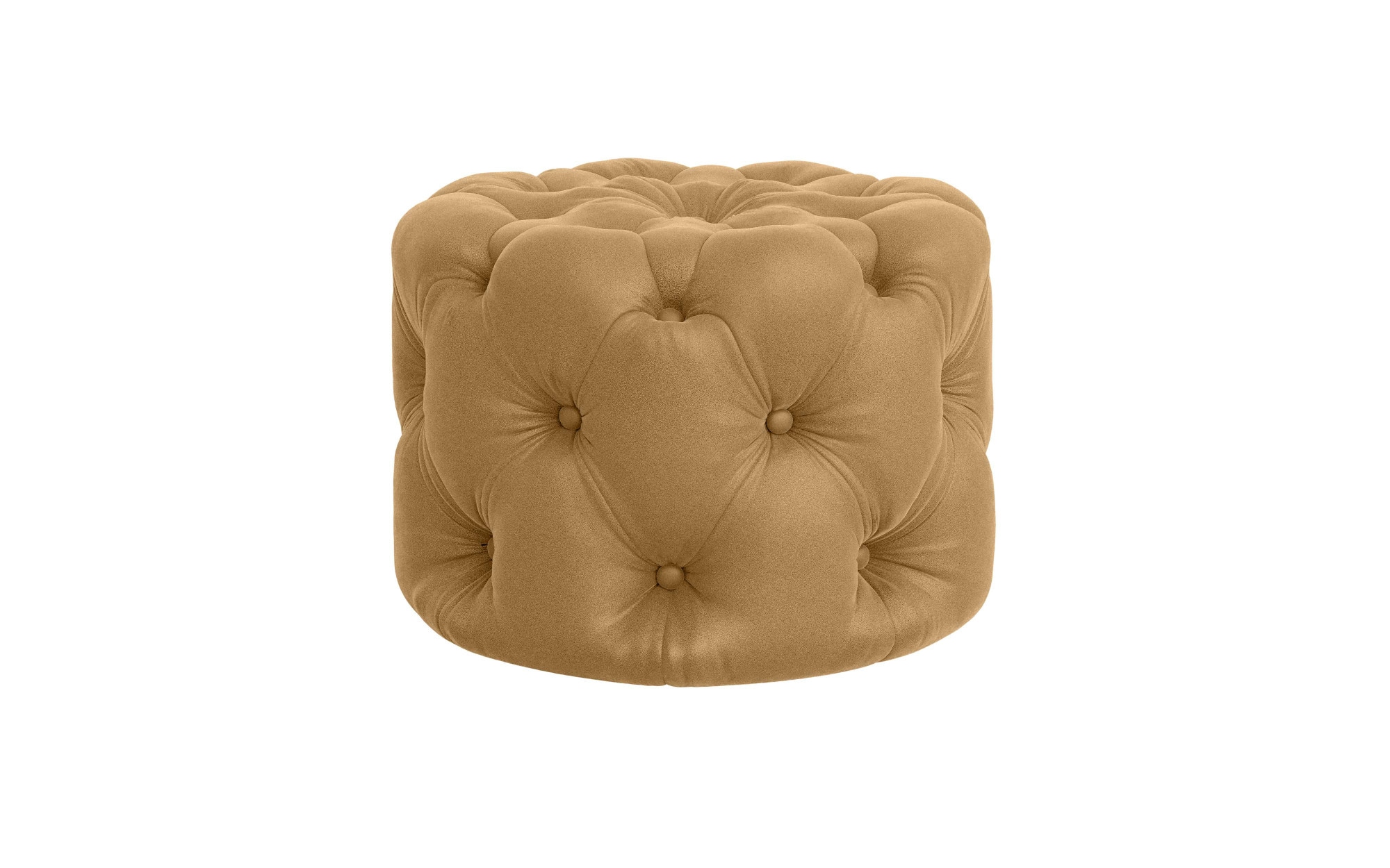 Places of Style Hocker »FOLLINA«, Polsterhocker mit klassischer Chesterfield-Knopfheftung