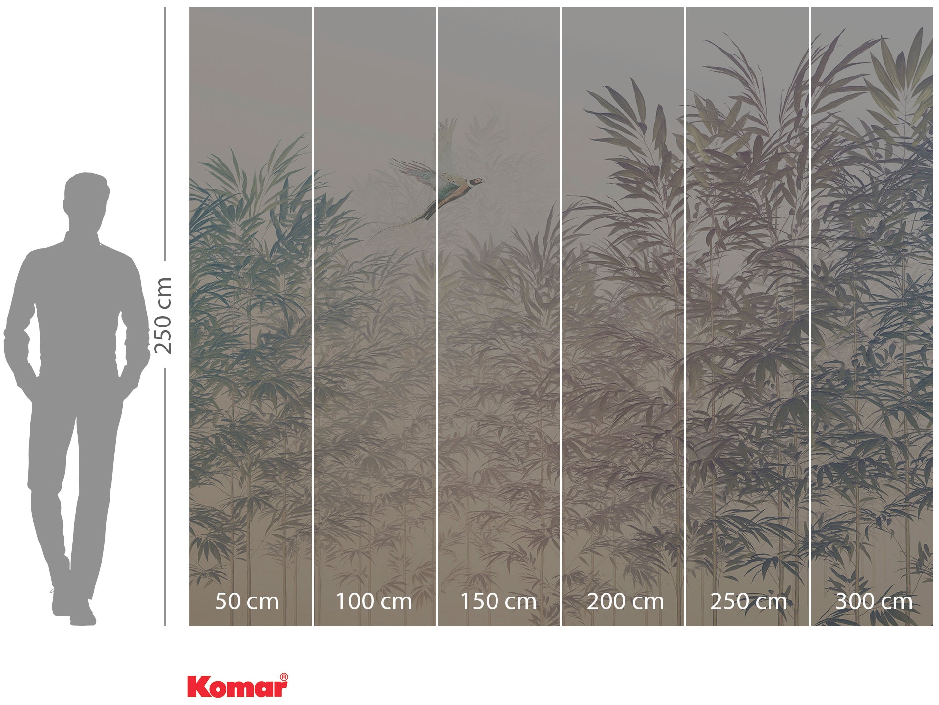 Komar Vliestapete »Bamboo Paradise«, 300x250 cm (Breite x Höhe)