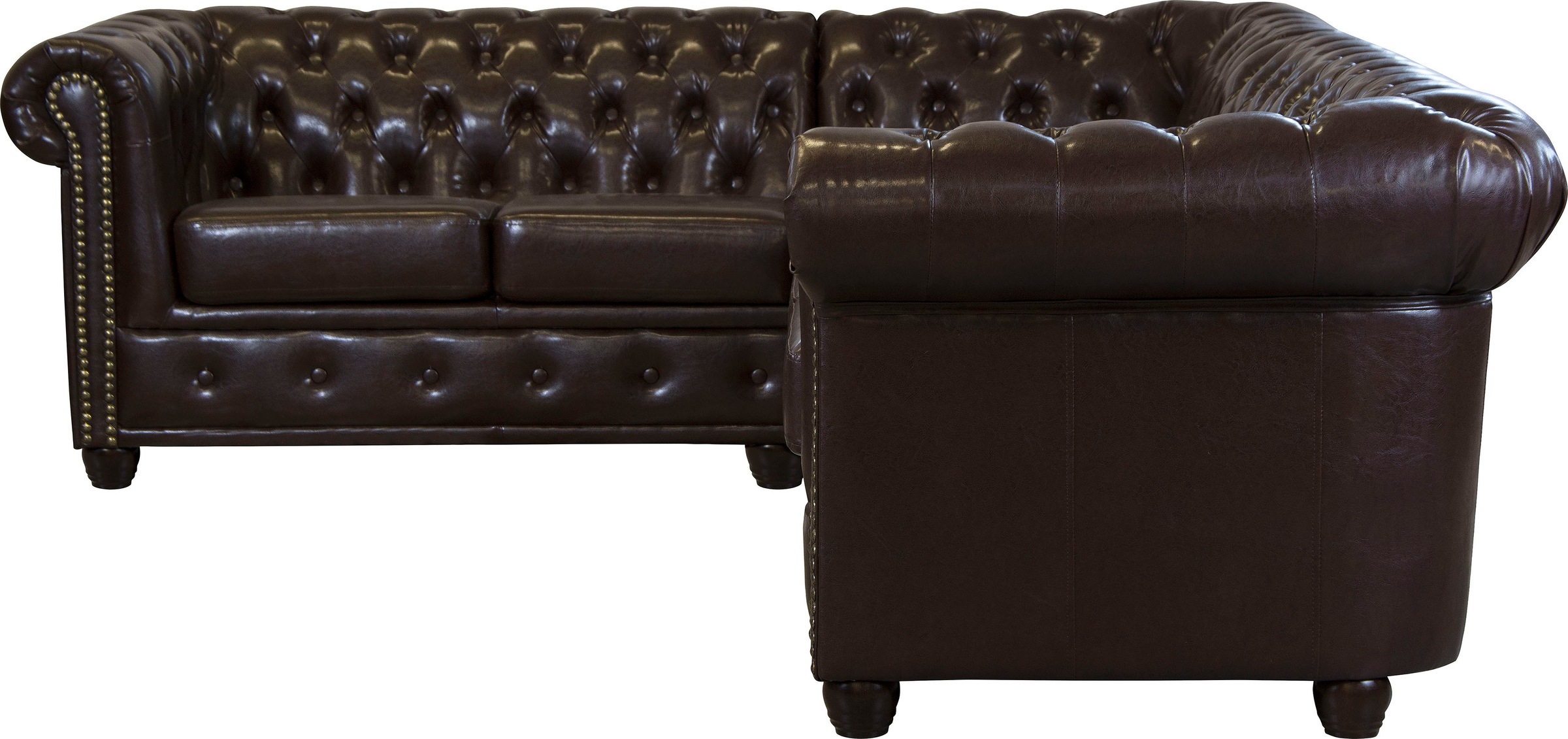 Home affaire Chesterfield-Sofa »Rysum L-Form« Chesterfield-Optik , langer Schenkel links oder rechts