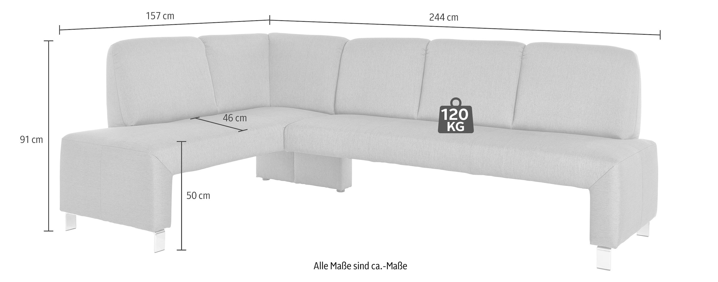 exxpo - sofa fashion Eckbank »Intenso«, Frei im Raum stellbar