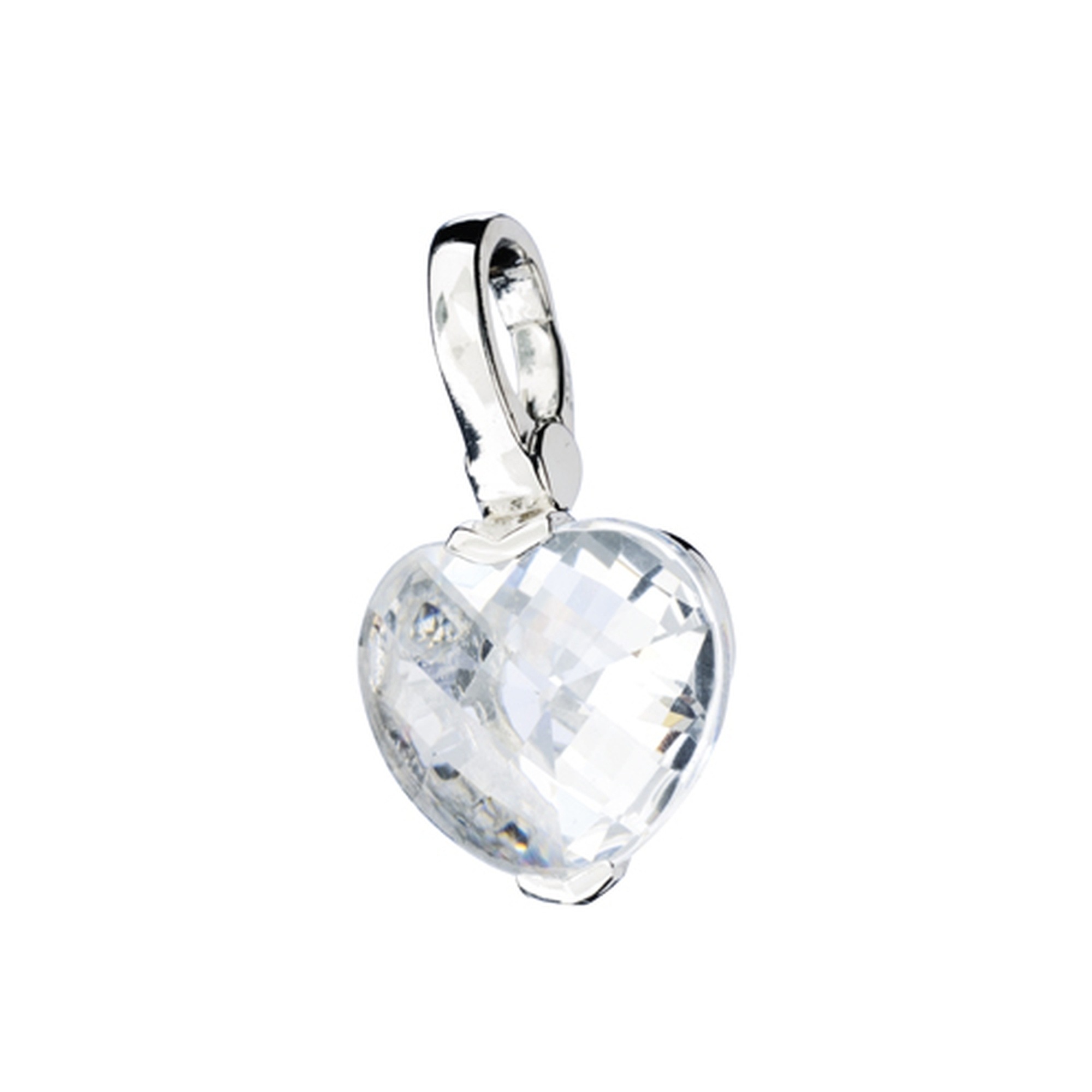 Charm Herz »Charm mit Zirkonia-Herz, Silber 925«