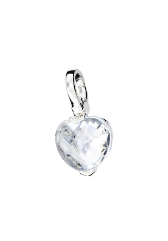 Charm Herz »Charm mit Zirkonia-Herz, Silber 925«