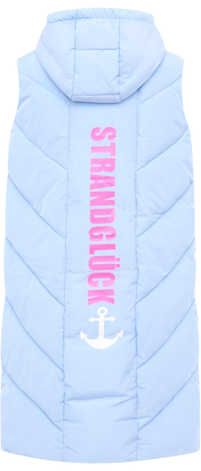 Zwillingsherz Steppweste »"Strandglück"«, Doppel-Zipper, Kontrastdetails, Eingrifftaschen, modisch, knielang