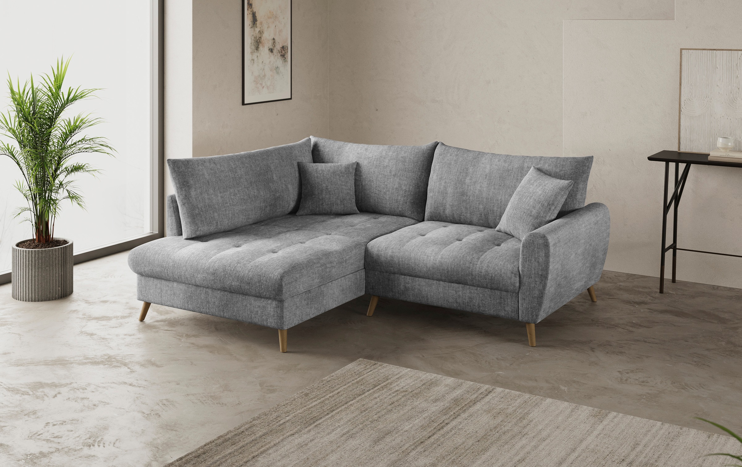 Mr. Couch Ecksofa »Blackburn II L-Form«, Wahlweise mit Kaltschaumpolsterung bis 140 kg belastbar