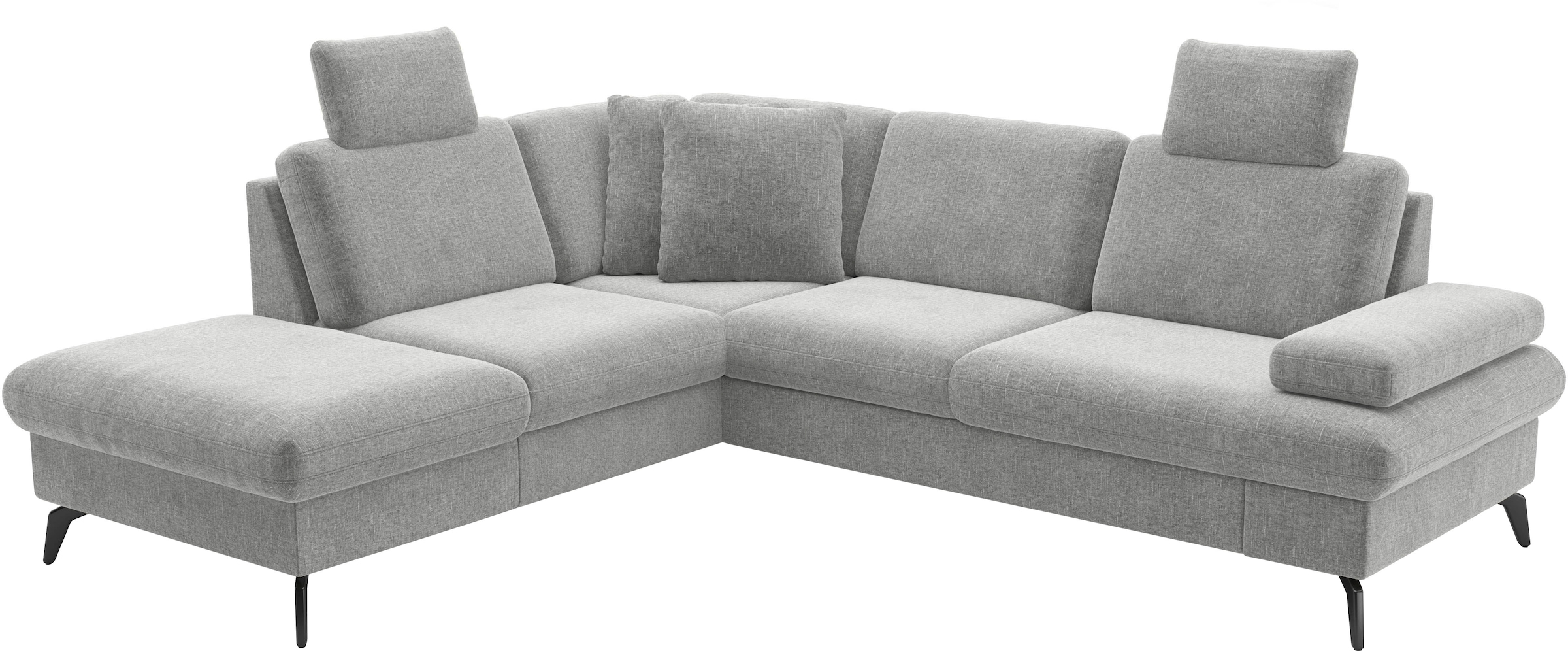 sit&more Ecksofa »Morris Jubi L-Form«, inkl. Armteilfunktion und 1 Zierkissen, wahlweise mit Bettfunktion