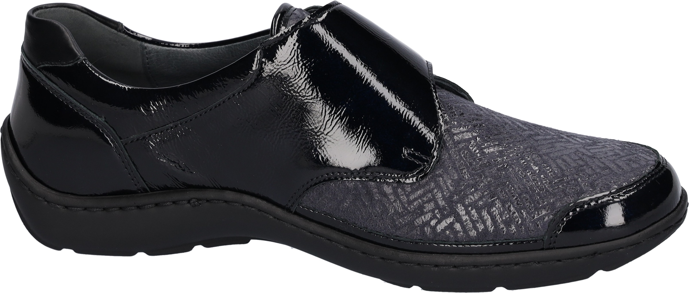 Waldläufer Klettschuh »HENNI-Soft«, Bequemschuh, Komfortschuh in Lack-Optik, Weite H = sehr weit
