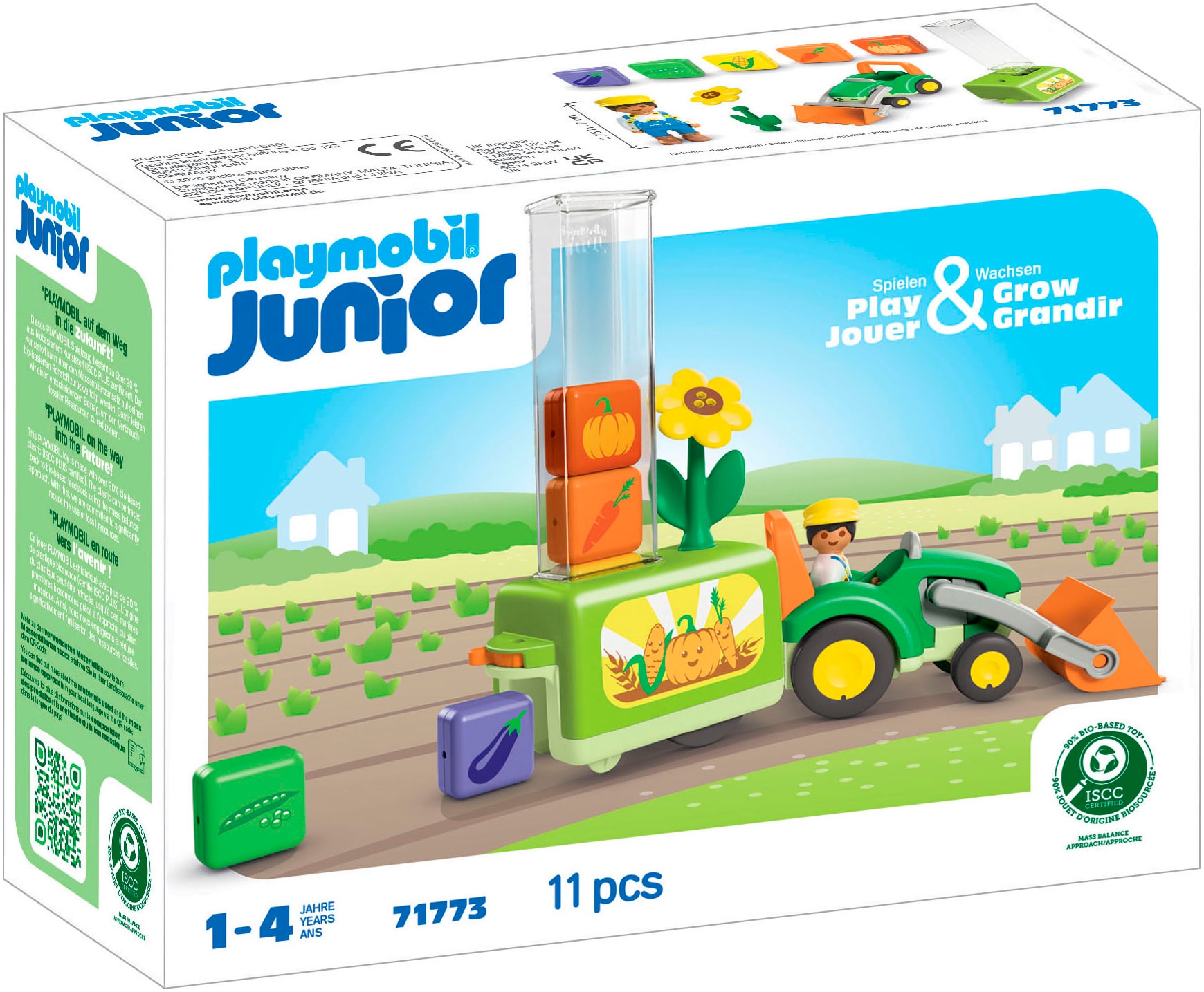 Playmobil® Konstruktions-Spielset »Traktor mit lustiger Pflanzmaschine (71773), Junior«, (11 St.), Made in Europe