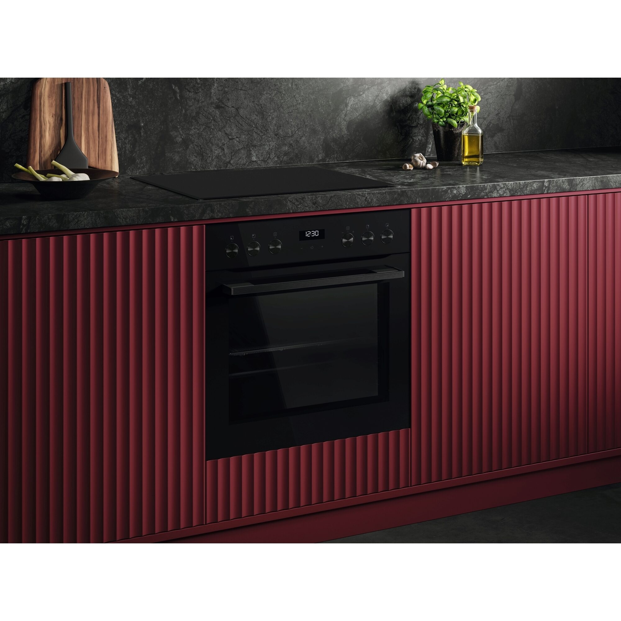 AEG Elektro-Herd-Set Serie 5000 »OU5AE20SK« Aqua Clean Gleichmäßiges Garen auf 3 Ebenen, TouchTimer,  Kochfeld mit Bräterzone