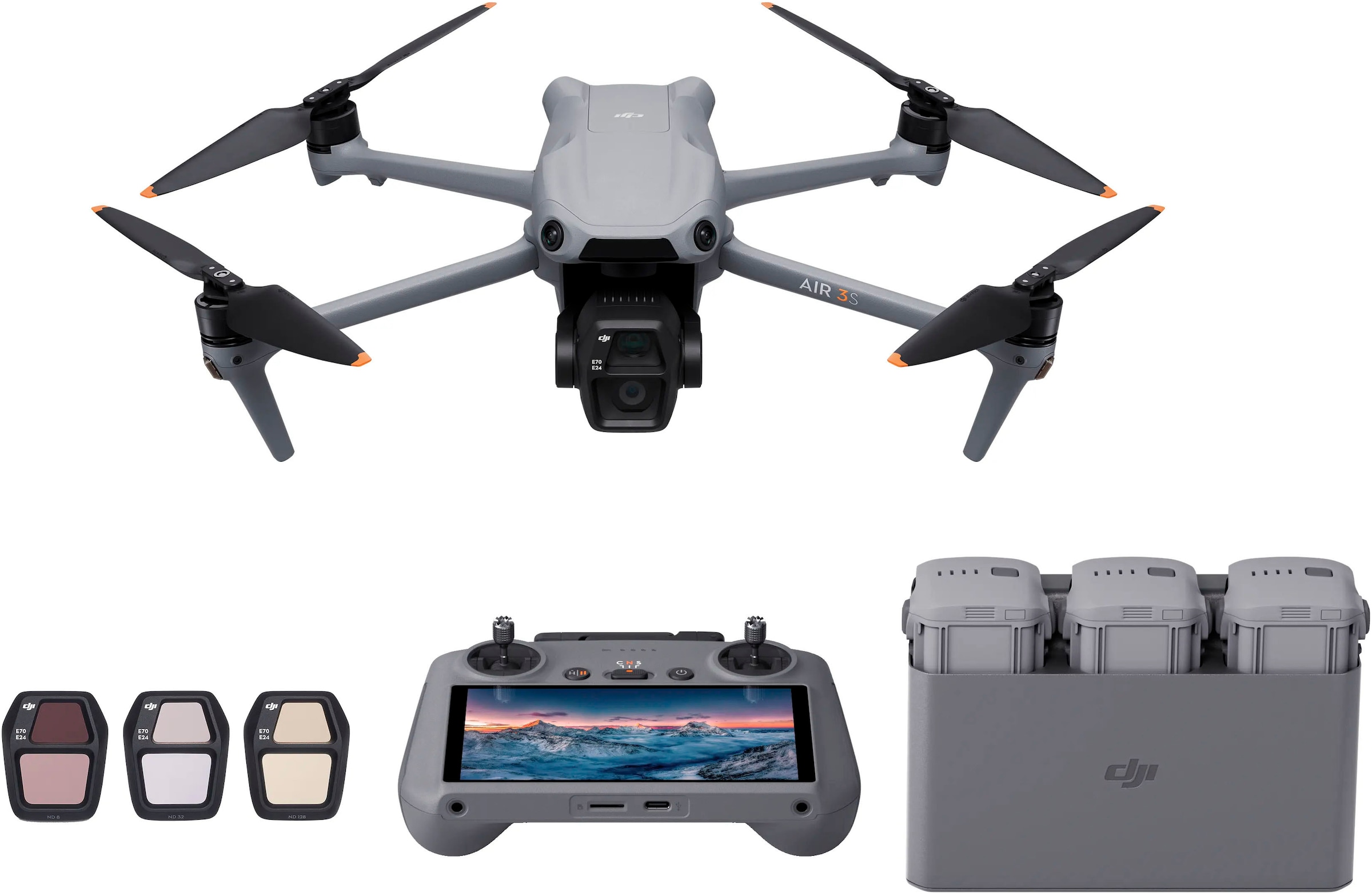 Dji Drohne »Air 3S Fly More Combo (RC 2)« in grau
