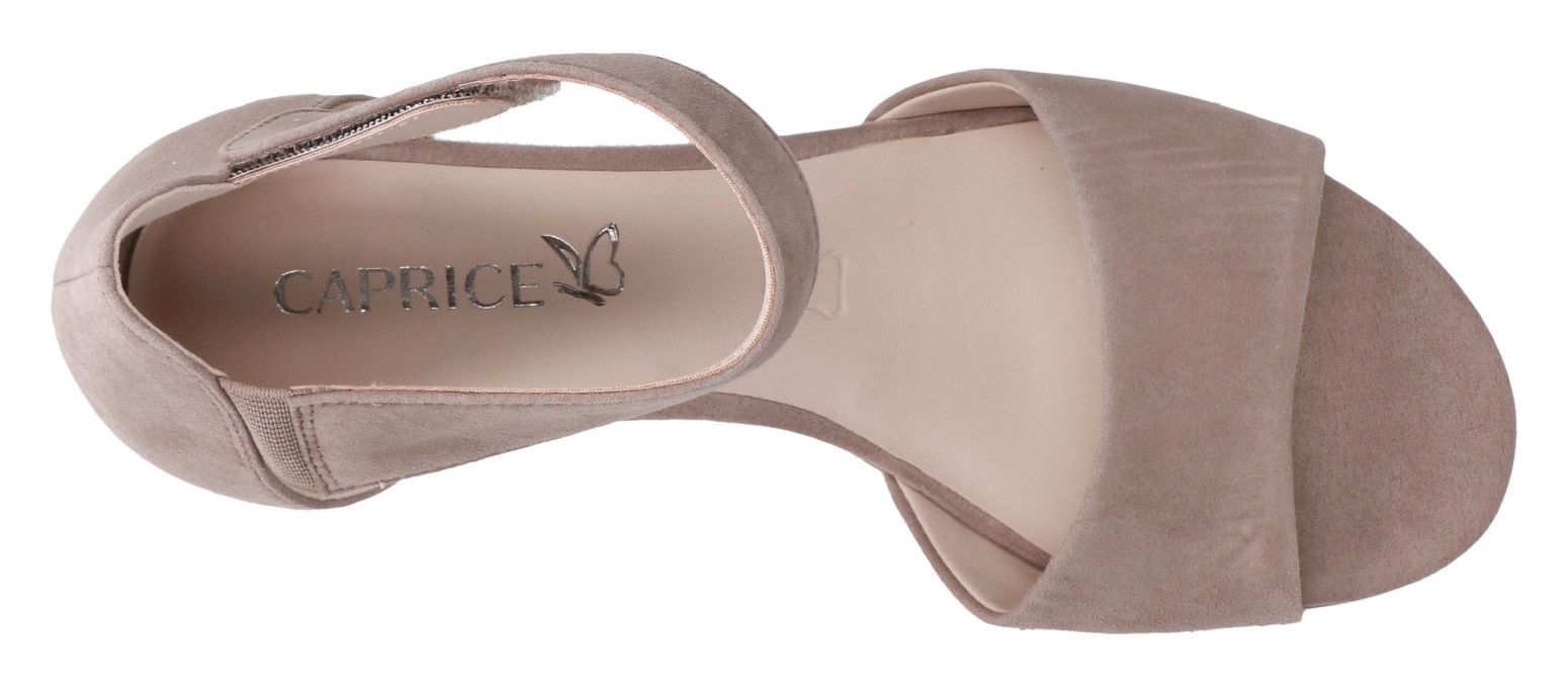 Caprice Sandalette, Blockabsatz, Sommerschuh, Sandale mit praktischem Klettverschluss
