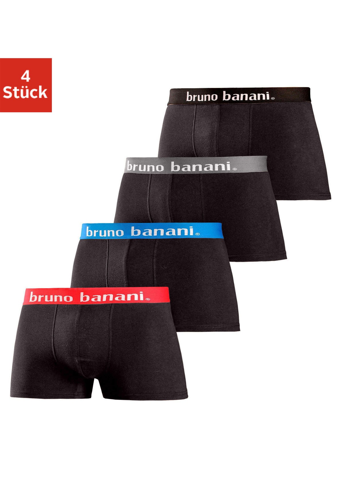 Bruno Banani Herren Hipster Packung in schwarz, Größe M