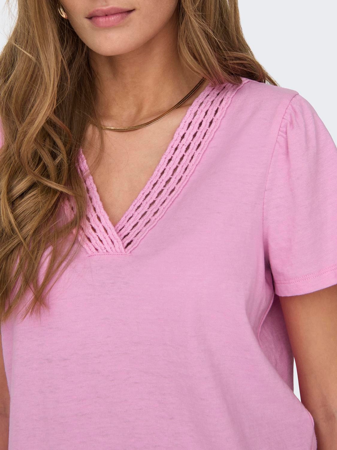 ONLY V-Shirt »ONLBENITA S/S V-NECK TOP JRS«