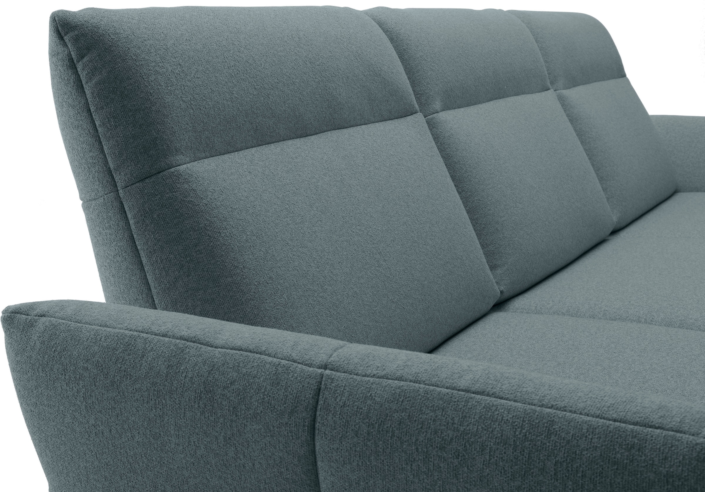 Creation BY ROLF BENZ Ecksofa »CR.460«, Sockel in Eiche, Winkelfüße in Umbragrau, Breite 338 cm