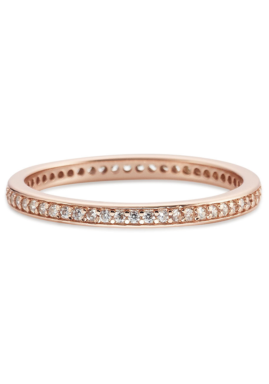 Silberring »Schmuck Geschenk, Damenring Memoire Eternity, Silber+Rosè«, zu Kleid,...