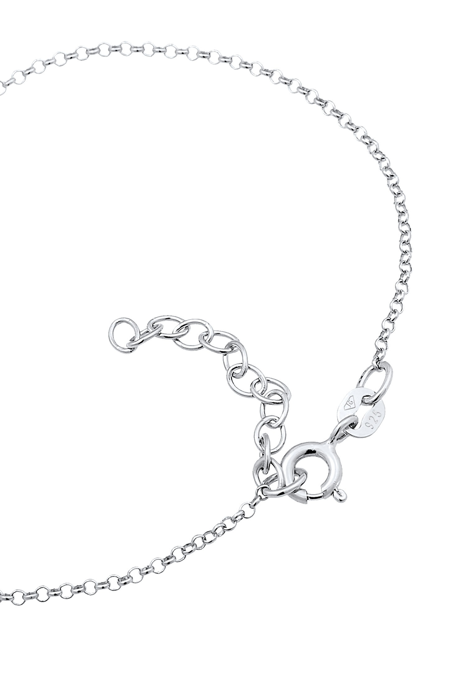 Elli Armkette »Armband Buchstaben Initialen Anhänger L 925 Silber«