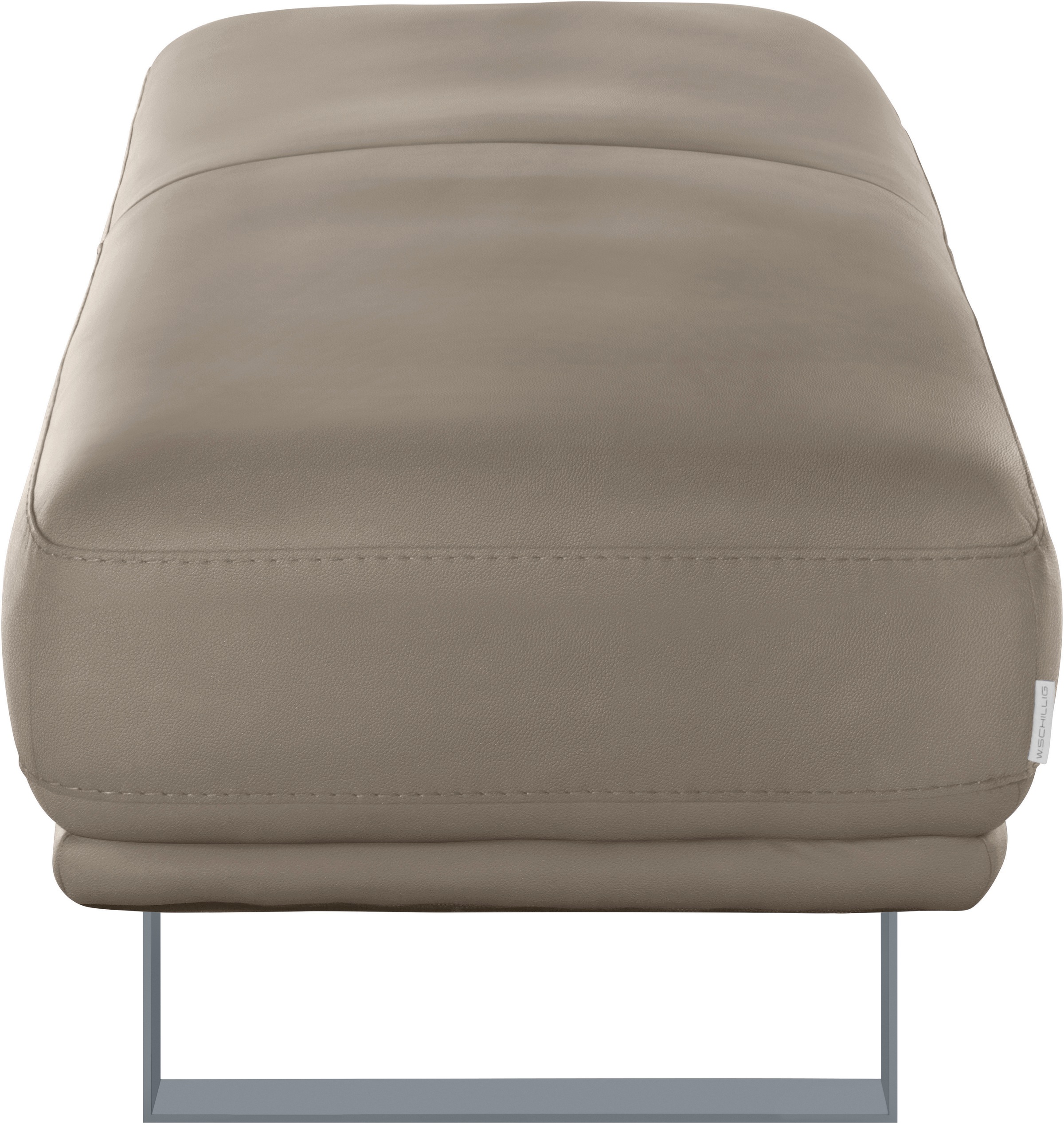 W.SCHILLIG Hocker »montanaa« mit Metallkufen in Silber matt, Breite 141 cm