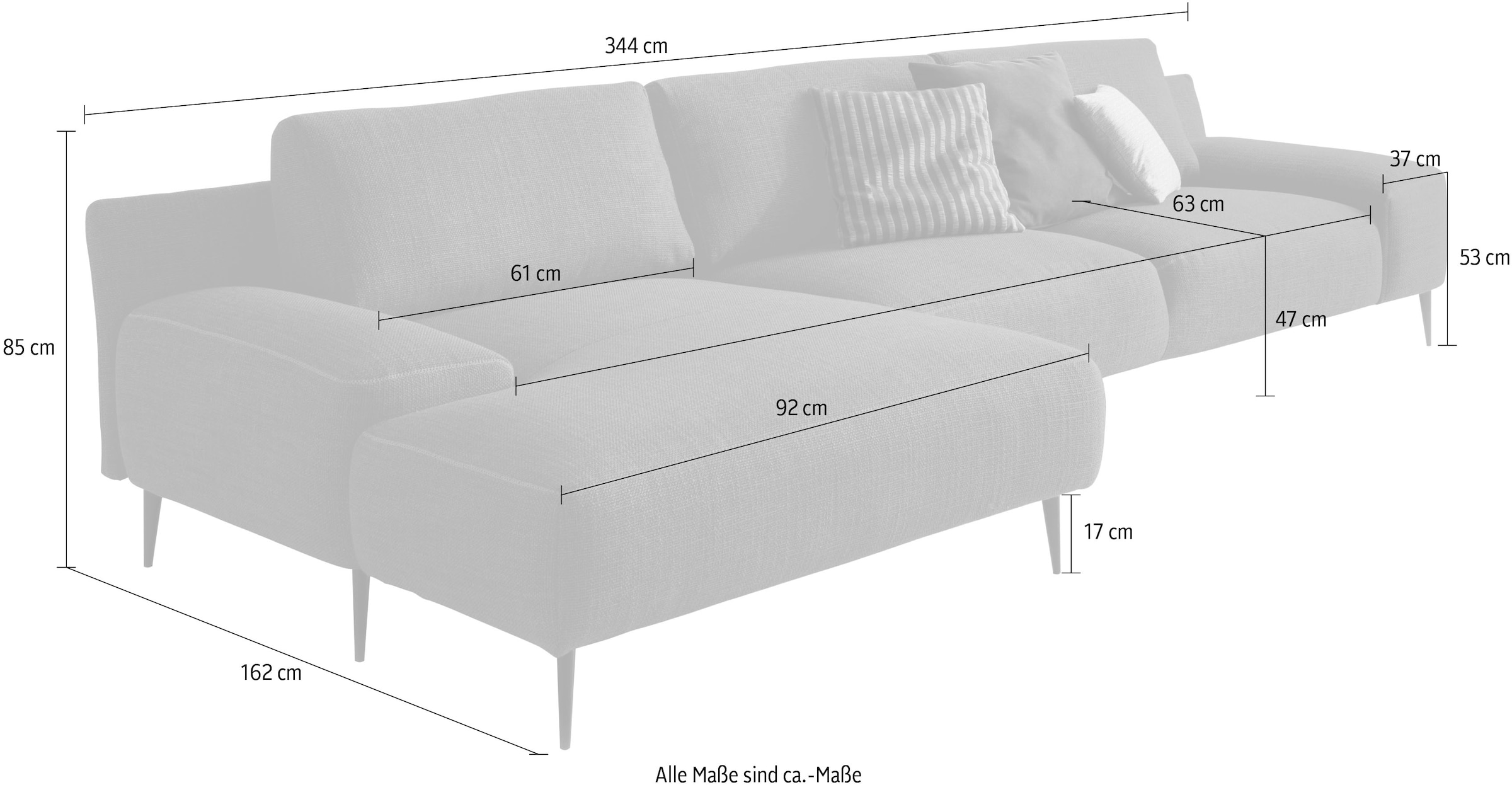 designwerk Ecksofa »Forma, zeitloses Designsofa mit aktuellem Fuß, L-Form«, in hochwertiger Verarbeitung und tollem Sitzkomfort