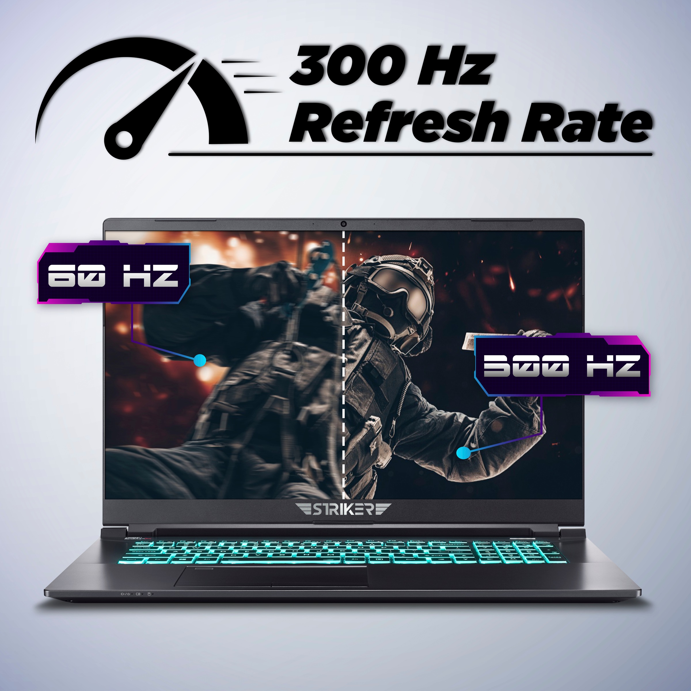 Hyrican Gaming-Notebook »Striker 1673«, 43,94 cm, / 17,3 Zoll, Intel, Core i7, GeForce RTX 3080, 1000 GB SSD, Intel Core i7-11800H, 16 GB RAM, 300 Hz, ohne Betriebssystem