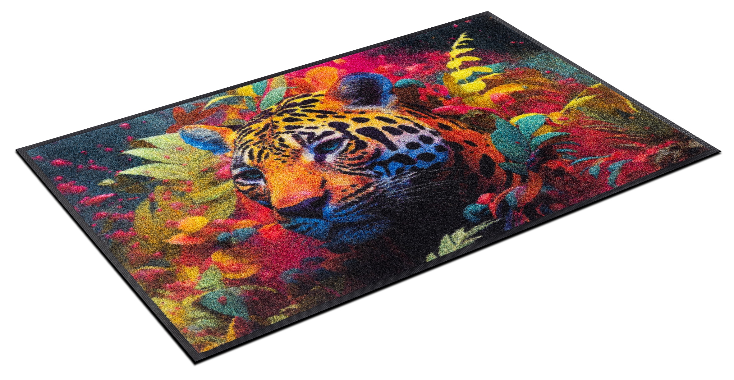 wash+dry by Kleen-Tex Fußmatte »Leopy McLeopard«, rechteckig, 7 mm Höhe