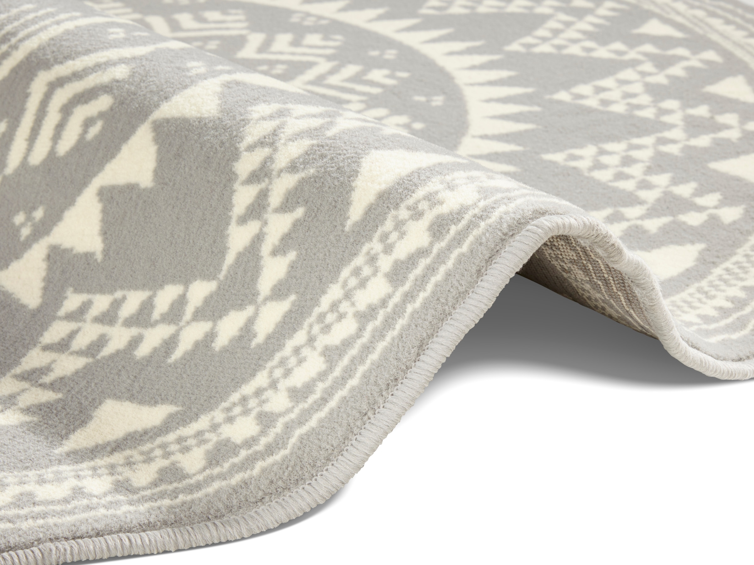 HANSE Home Teppich »Valencia« rund 9 mm Höhe Kurzflor, Modern, Vintage, Mandala, Wohnzimmer, Kinderzimmer, Flur