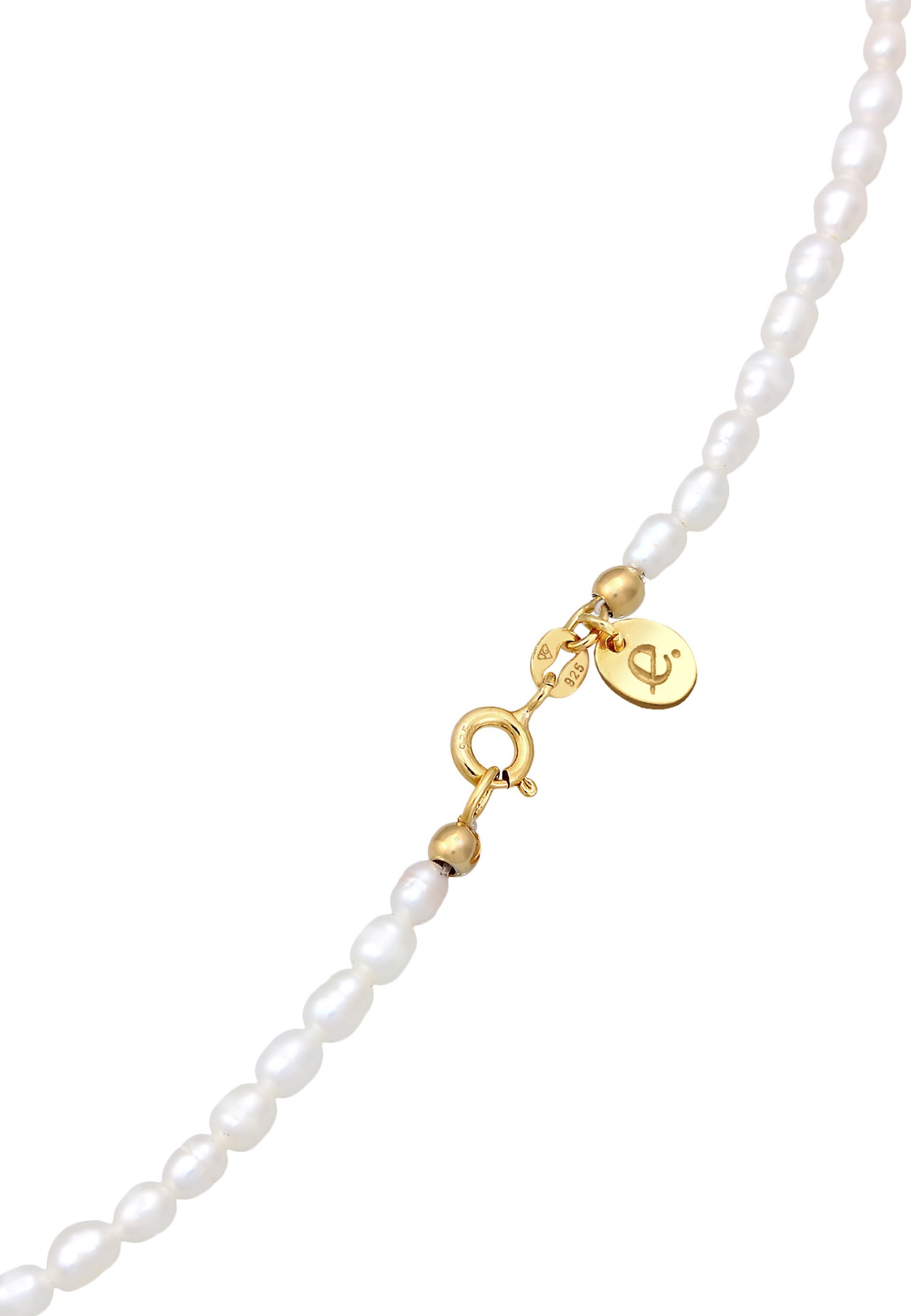 Elli Premium Silberkette »Halskette Süßwasserperlen Beads Nuggets 925 Silber«