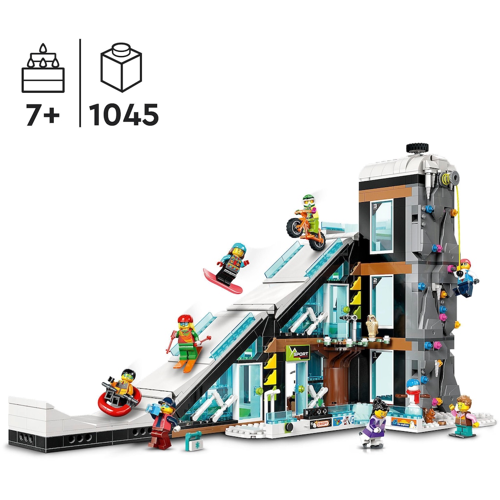 LEGO® Konstruktionsspielsteine »Wintersportpark (60366), LEGO® City«, (1045 St.)