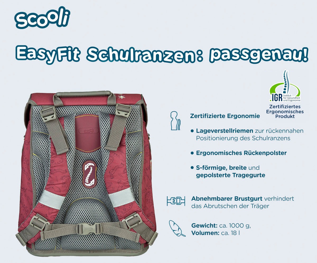 Scooli Schulranzen »EasyFit, Harry Potter II«, Reflektoren