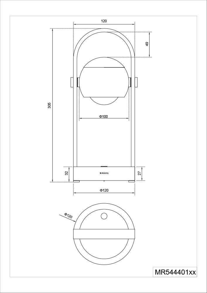 Musterring LED Tischleuchte »CANNON, Akku LED Tischlampe Touchdimmer 4W 400 Lumen 2300-4000K CCT« LED-Board 1 Stk. Farbwechsler | warmweiß - kaltweiß kabellose Akku Tischleuchte mit Lade-Base, schwenkbar dimmbar Memory