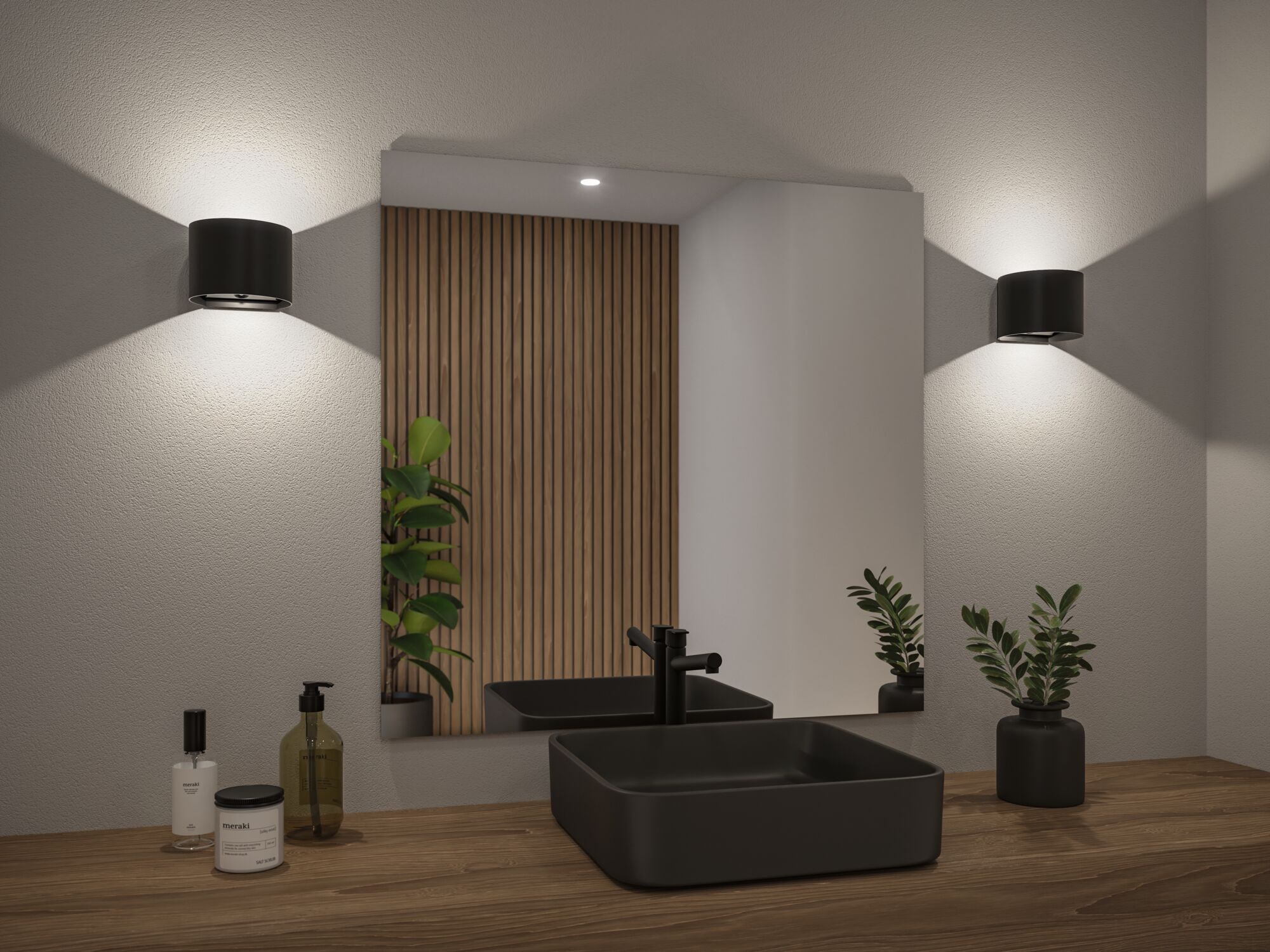 Paulmann LED Wandleuchte »Nyora IP44 2W« LED-Modul 2 Stk. Dämmerungsgesteuerter Bewegungsmelder (HF)v