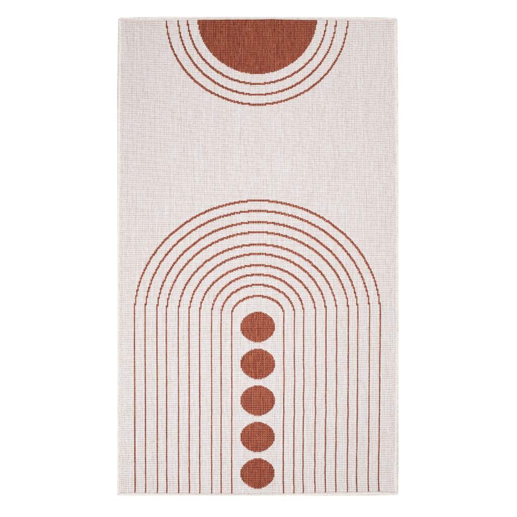 Carpet City Outdoorteppich »DUO RUG 5739« rechteckig 5 mm Höhe Wendeteppich Wetterfest In- & Outdoor, Balkon, Terrasse, Wohnzimmer