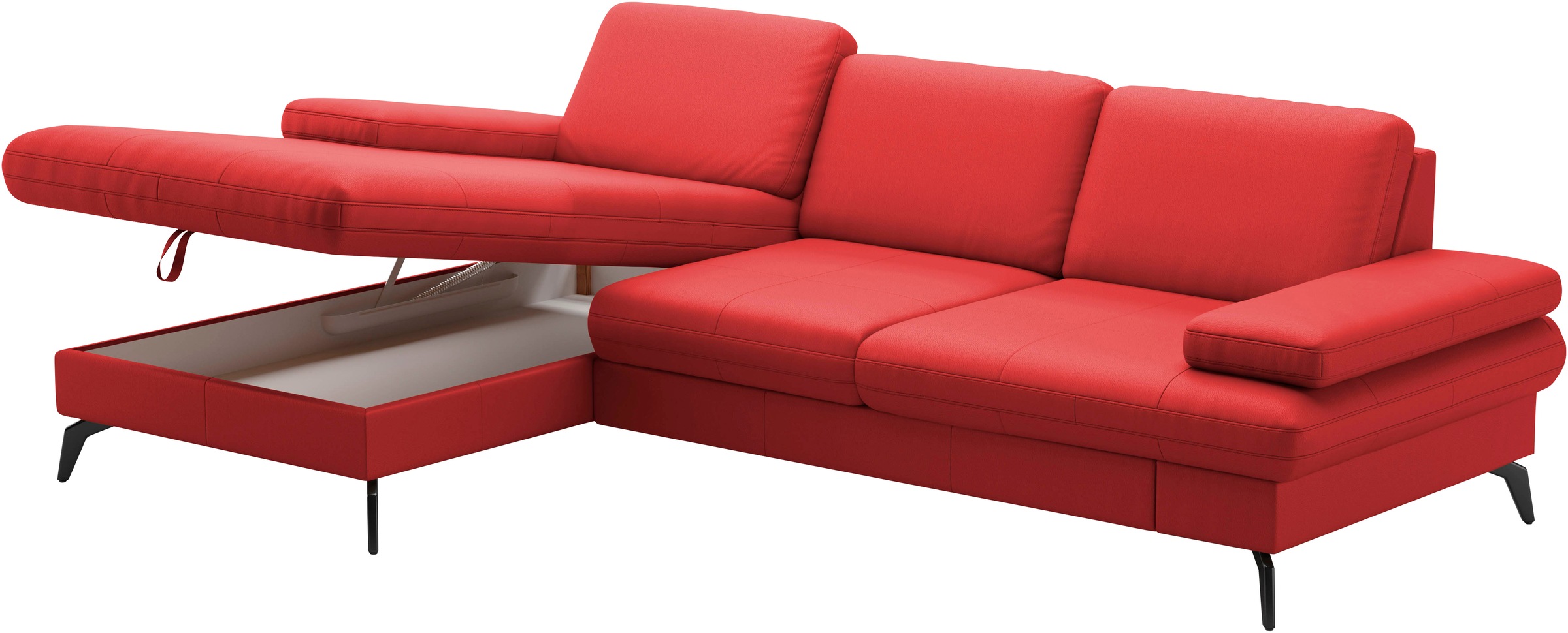 sit&more Ecksofa »Morris L-Form, inkl. Sitztiefenverstellung«, wahlweise mit Armteilverstellung, Bettfunktion & Bettkasten