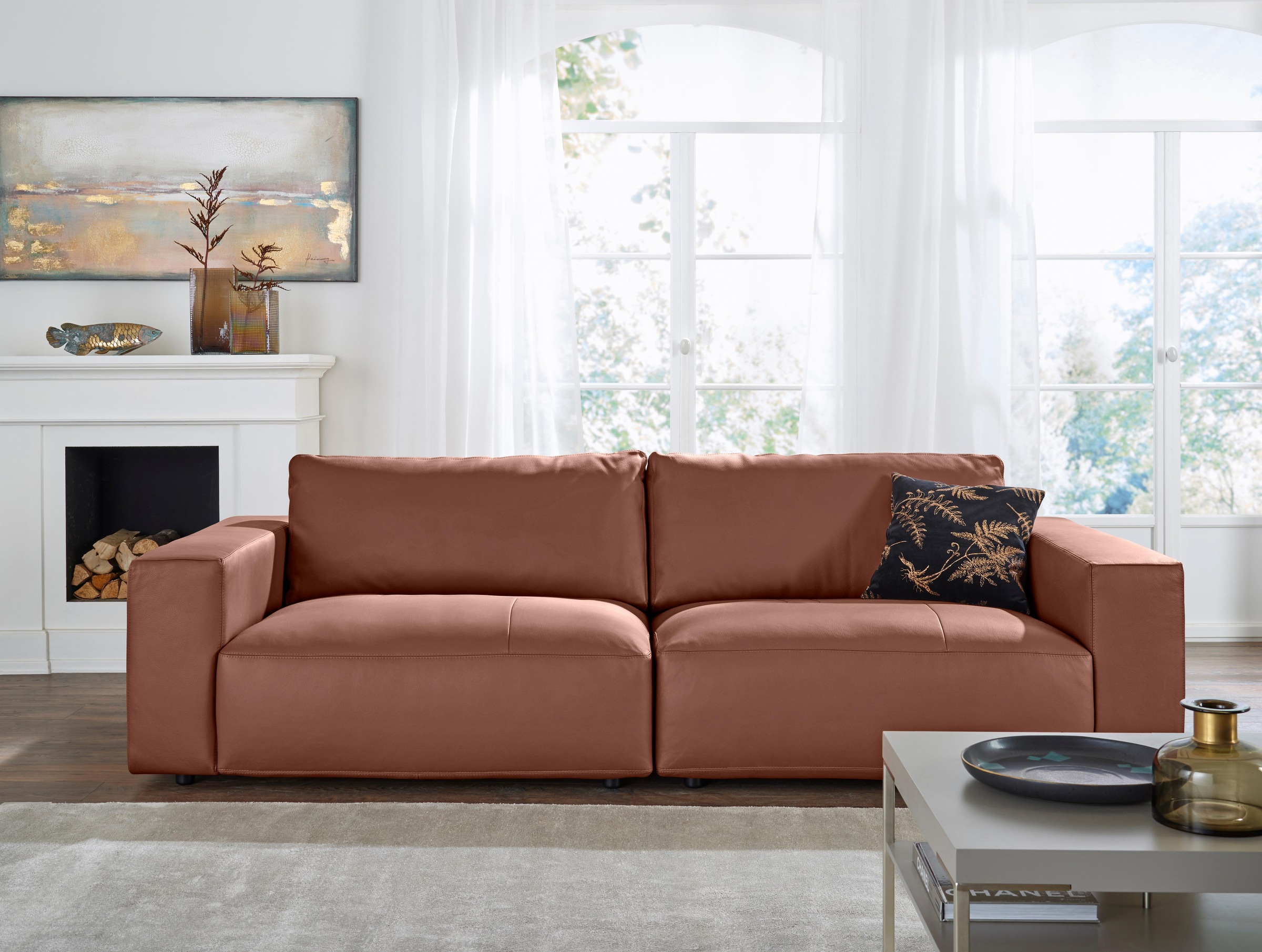 GALLERY M branded by Musterring Big-Sofa »LUCIA«, in vielen Qualitäten und 4 unterschiedlichen Nähten, 3-Sitzer