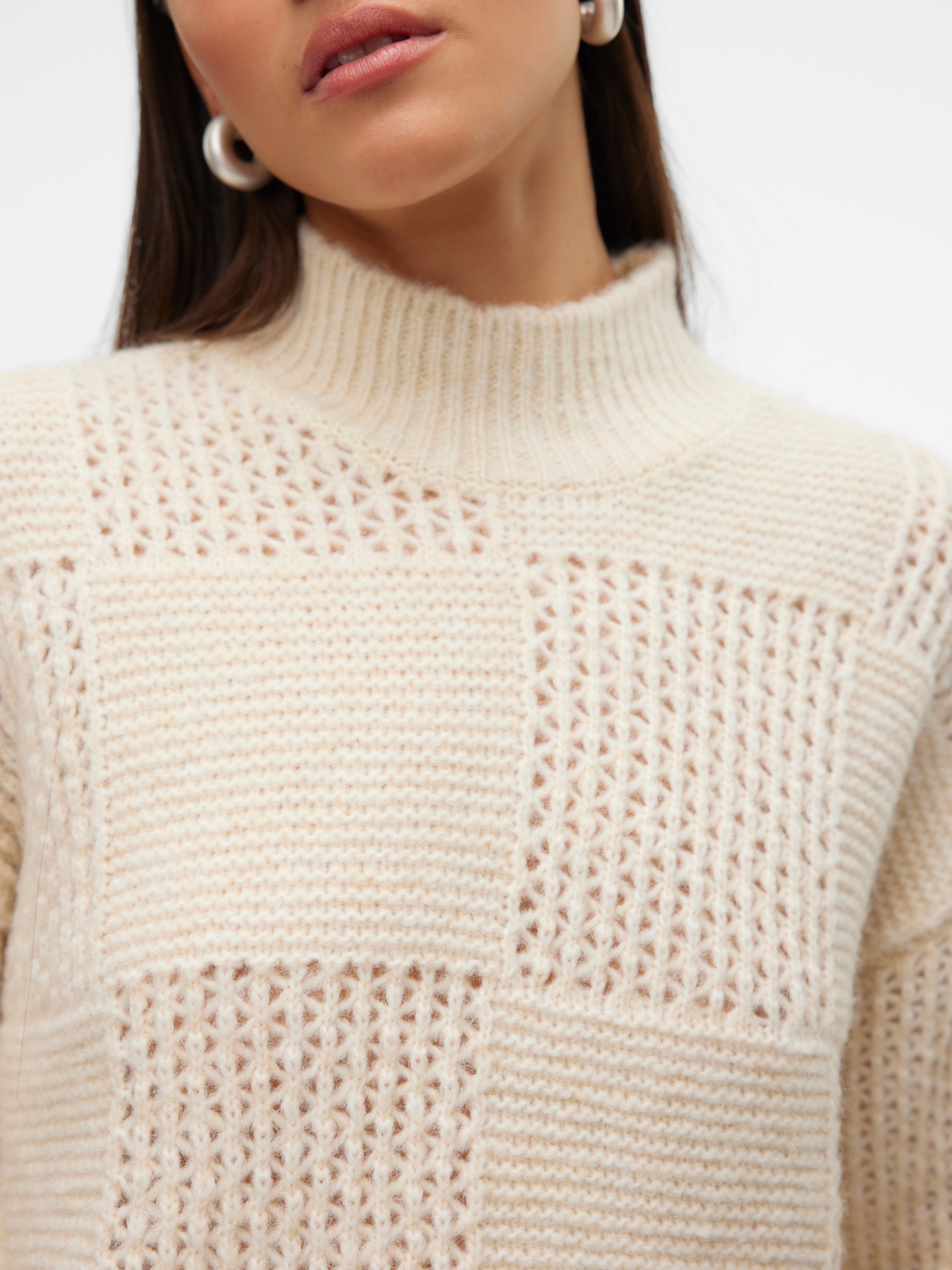 Vero Moda Strickpullover »VMMOON LS HIGHNECK PULLOVER GA BF«