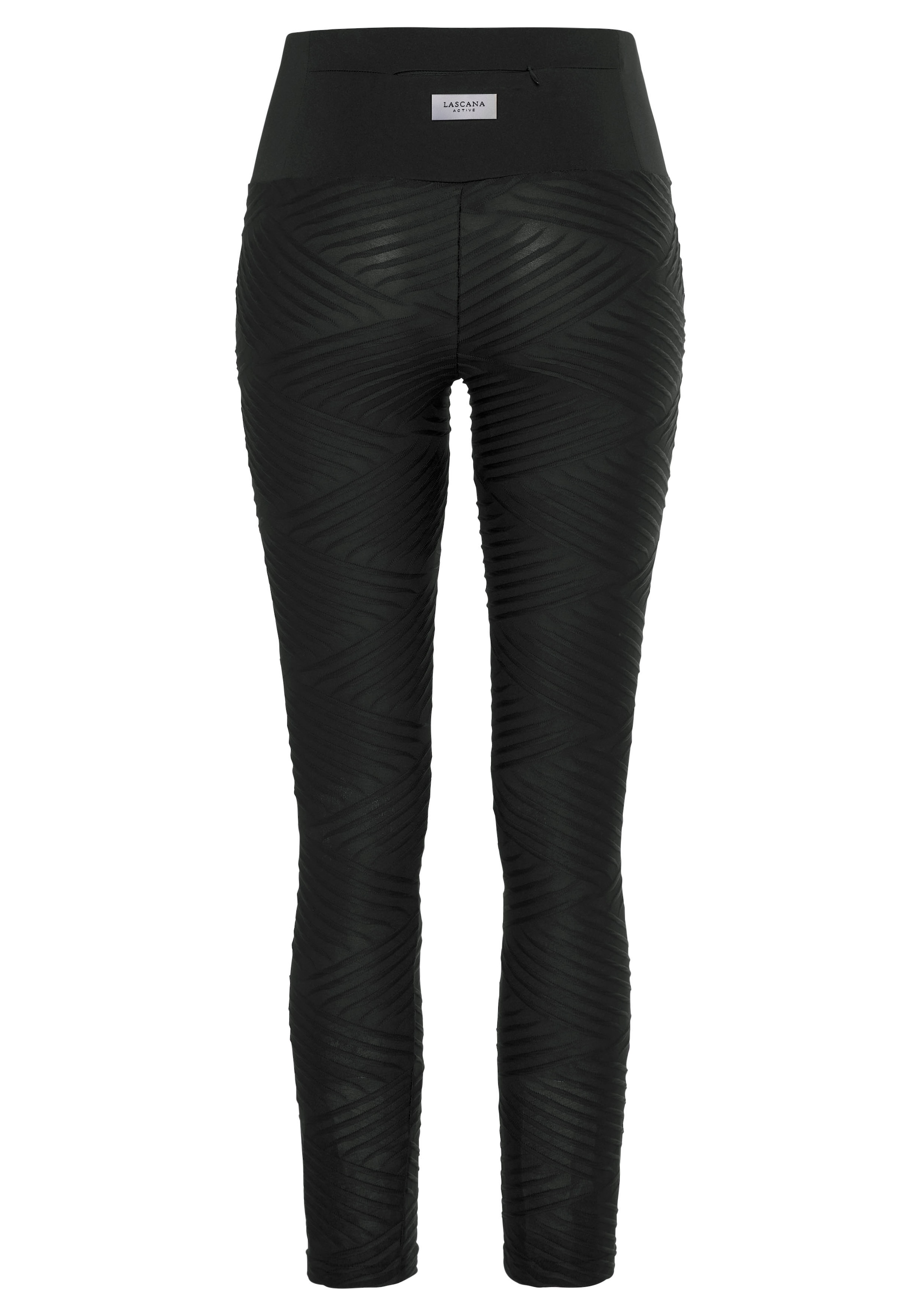 LASCANA ACTIVE Leggings grau-schwarz-leo