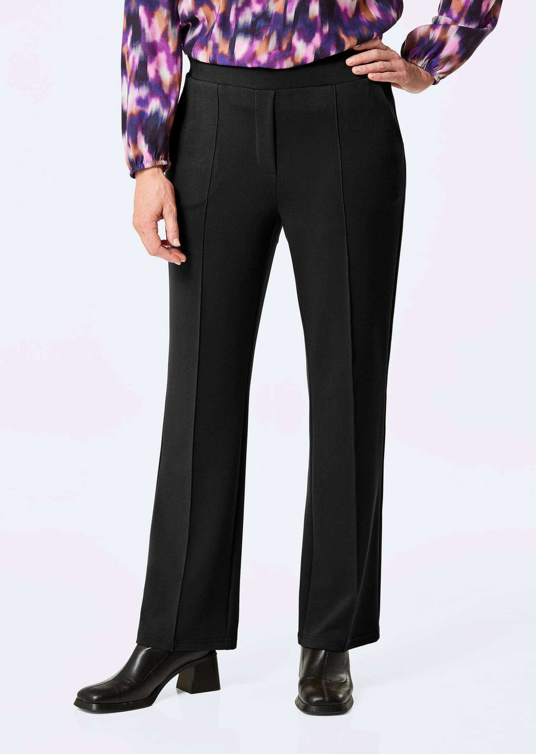 GOLDNER Chinohose »Jerseyhose VERA mit Biesen«