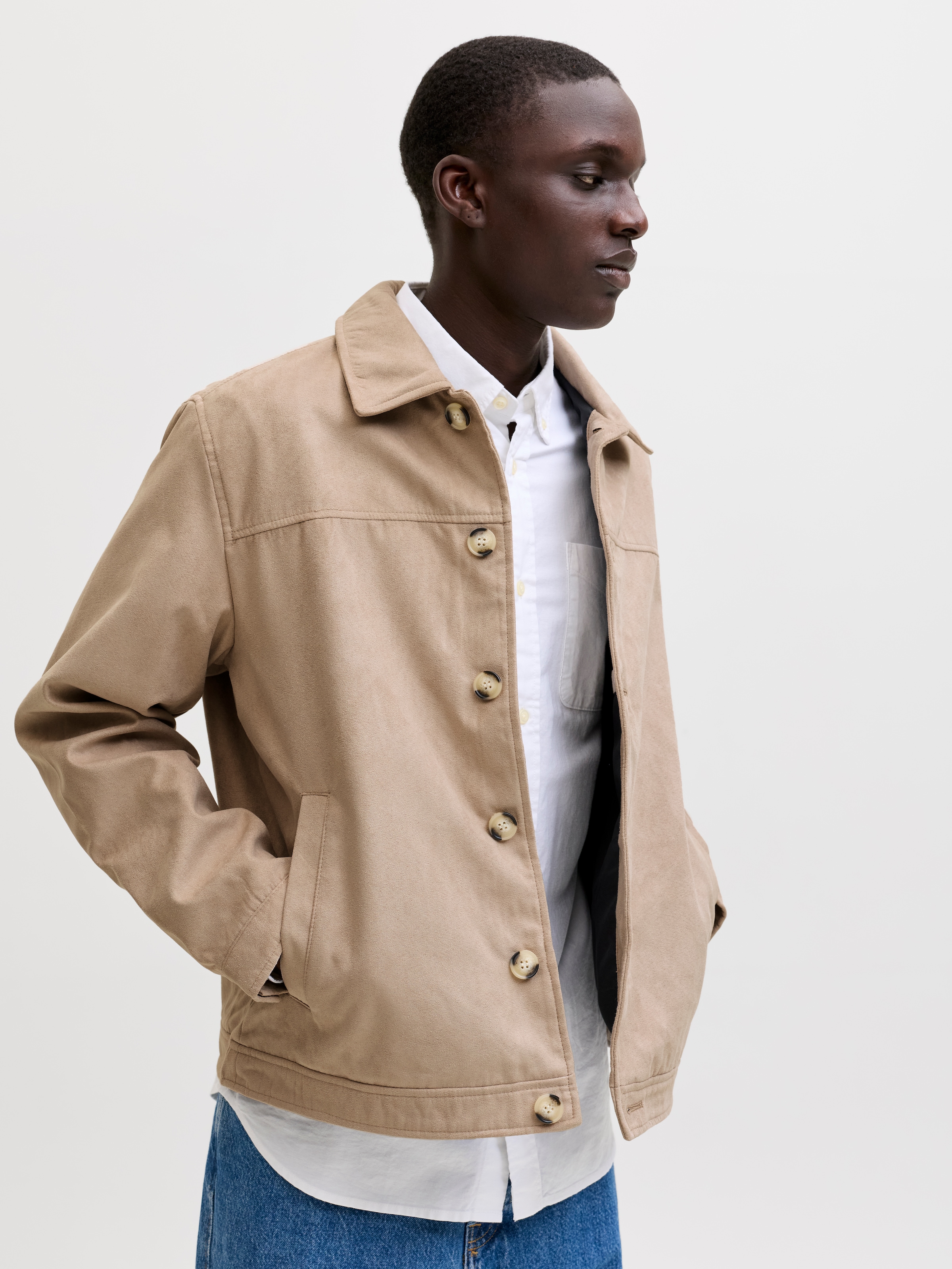 Jack & Jones Hemdjacke »JJECASABLANCA SHACKET SN« mit auffälliger Knopfleiste