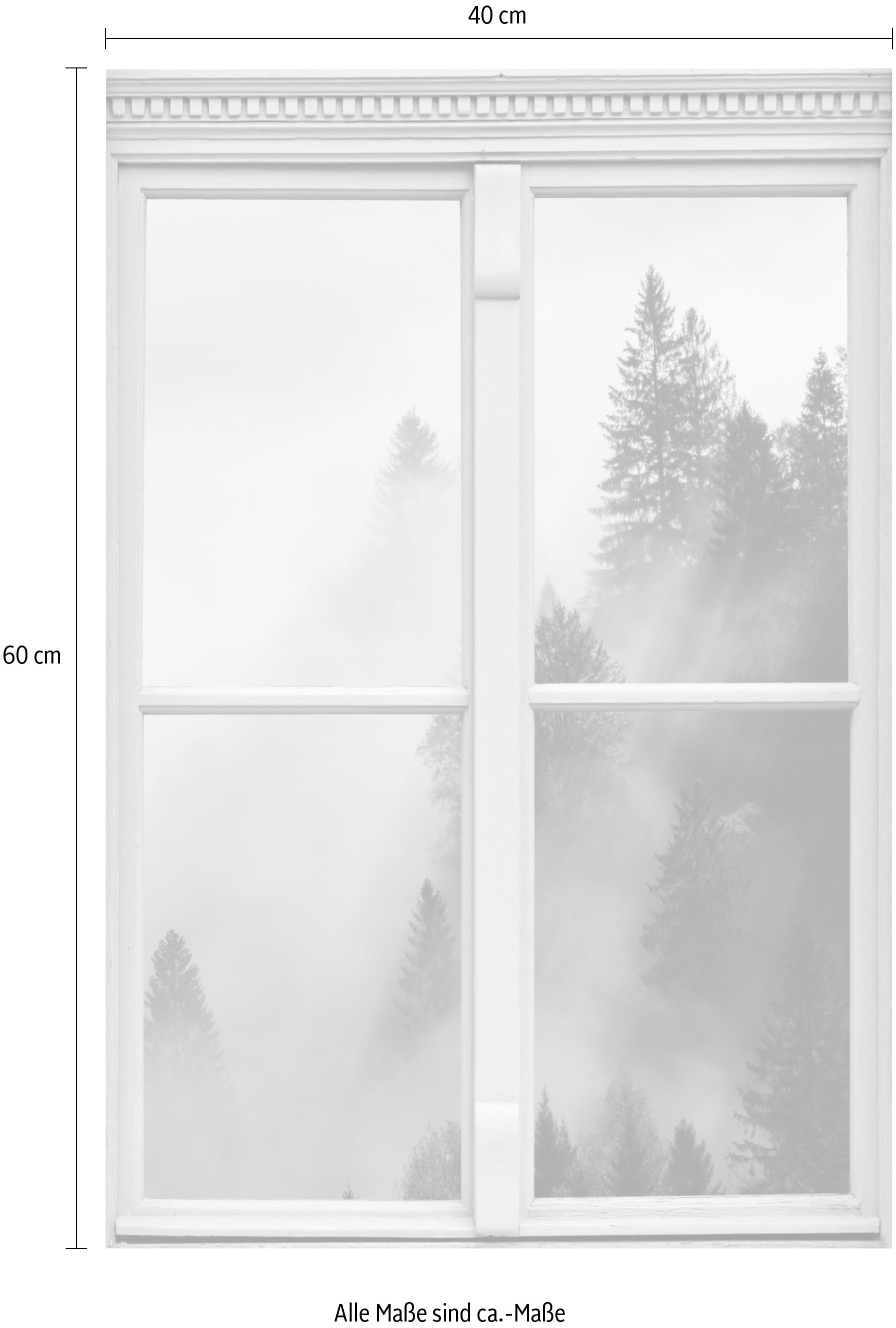 queence Wandsticker »Nebel« Wandsticker, Wandbild, selbstklebend, 3D, Fenster